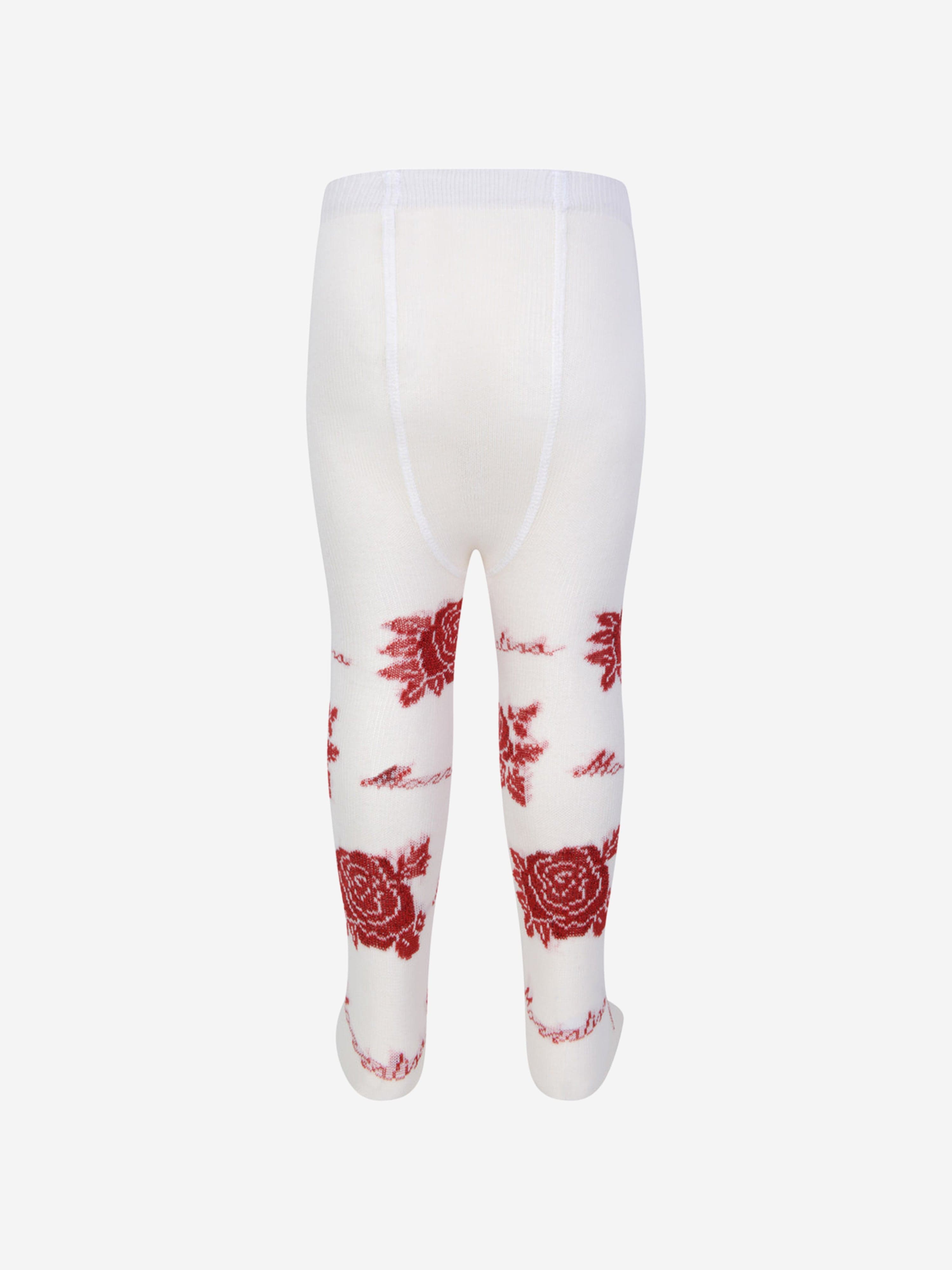 Monnalisa Baby Girls & Red Rose Tights