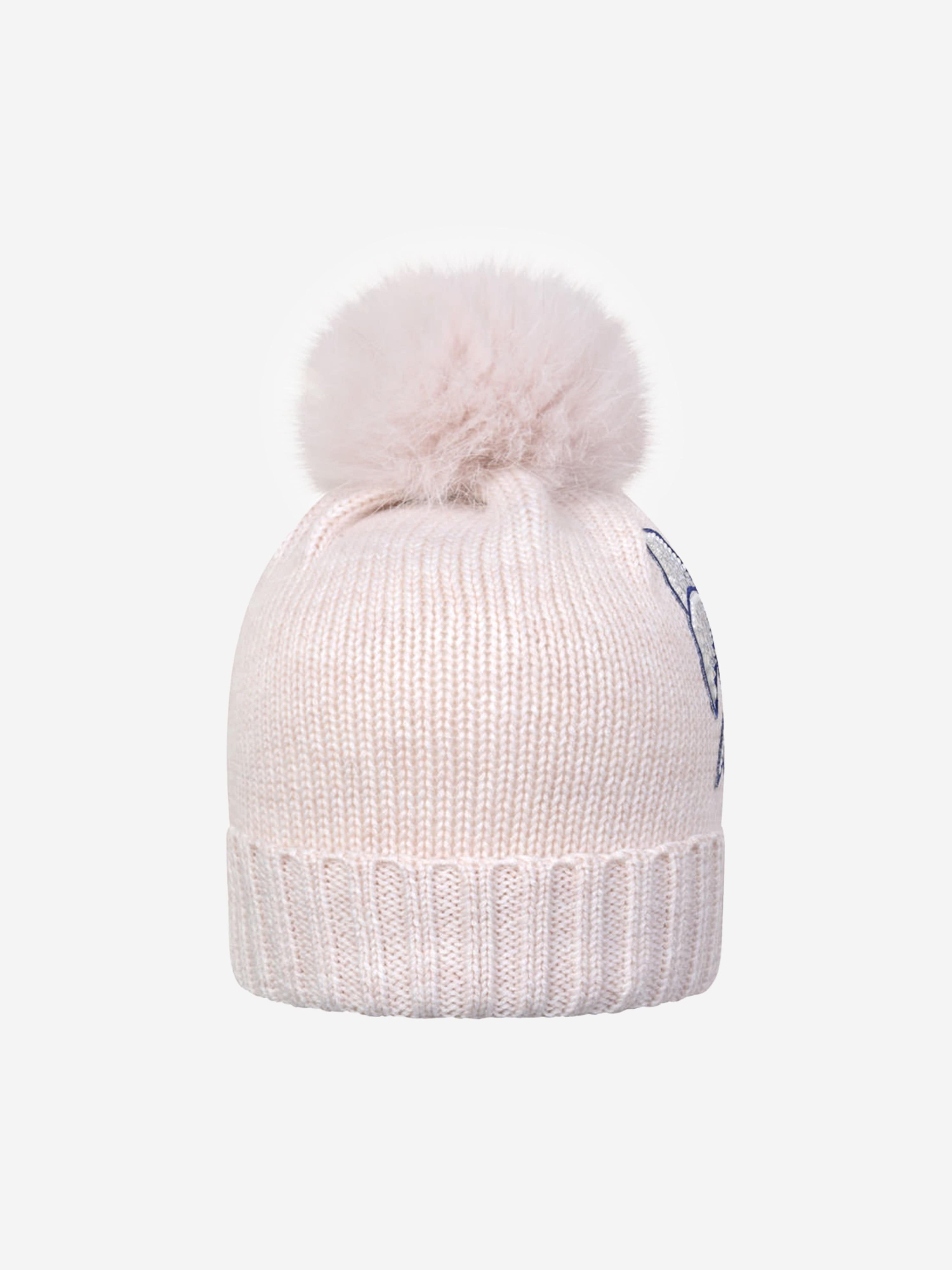 Monnalisa Girls Wool Hat With Diamante Bow