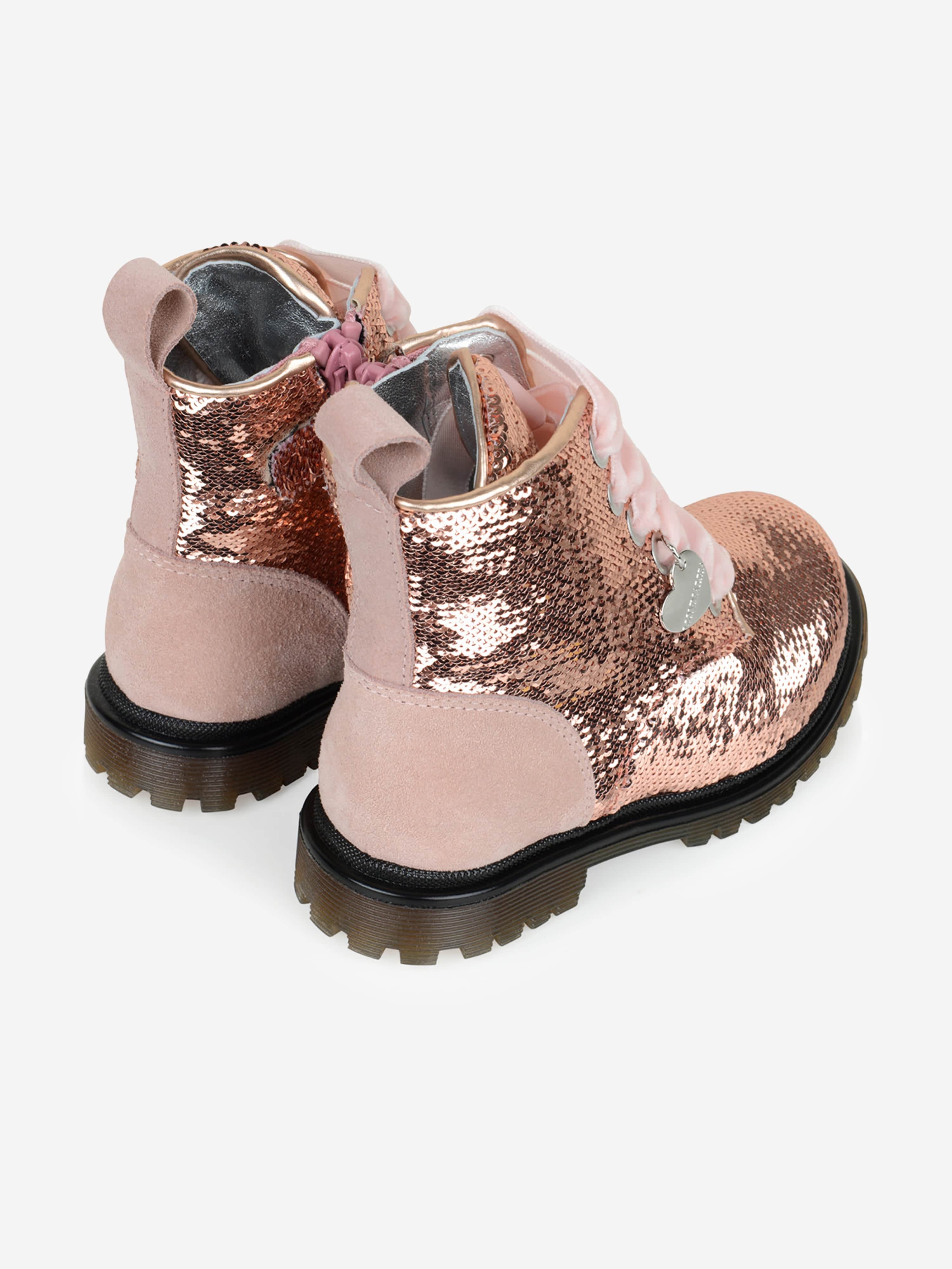 Monnalisa Girls Sequin Boots