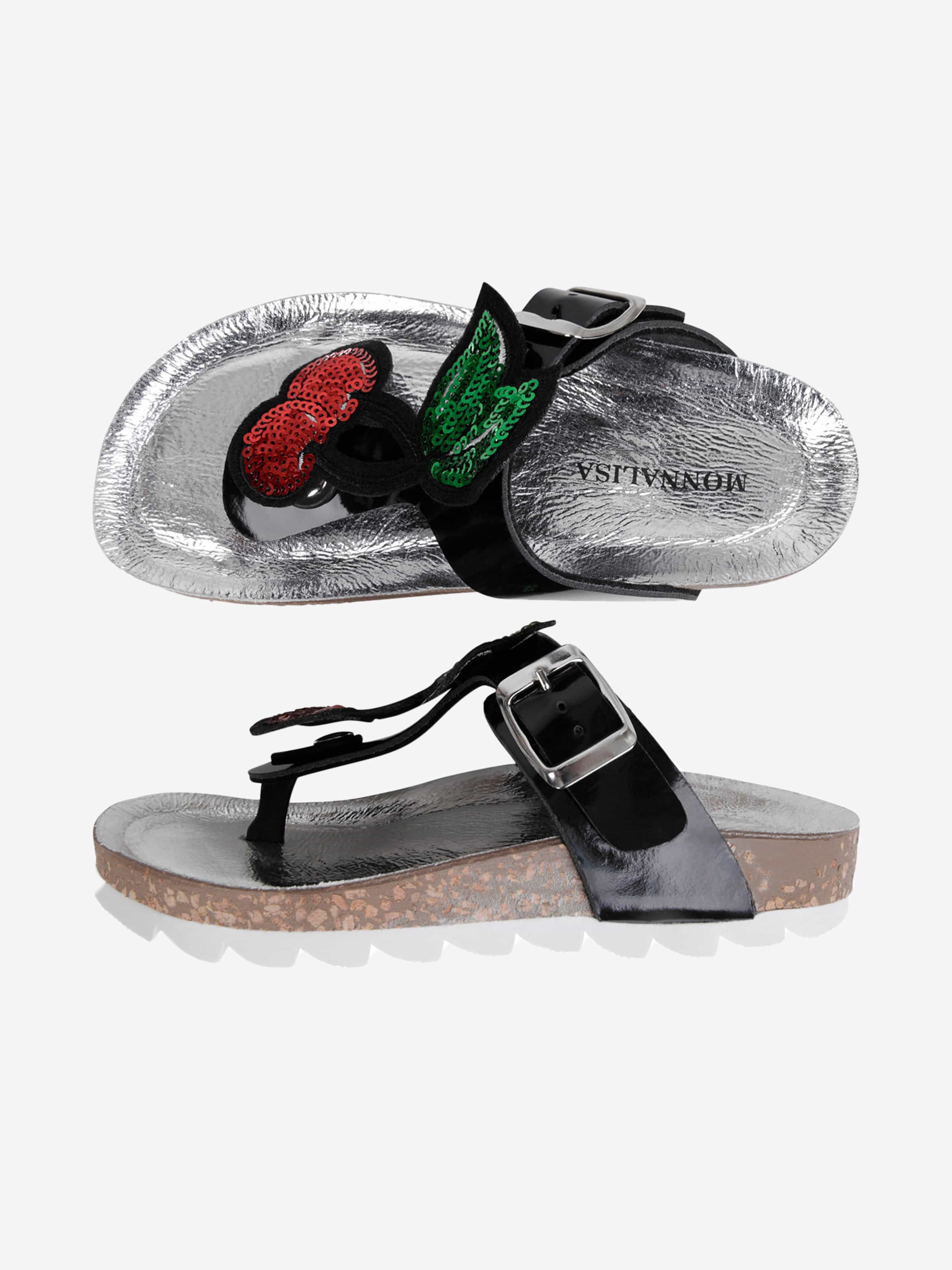 Monnalisa Girls Sequin Cherry Sandals