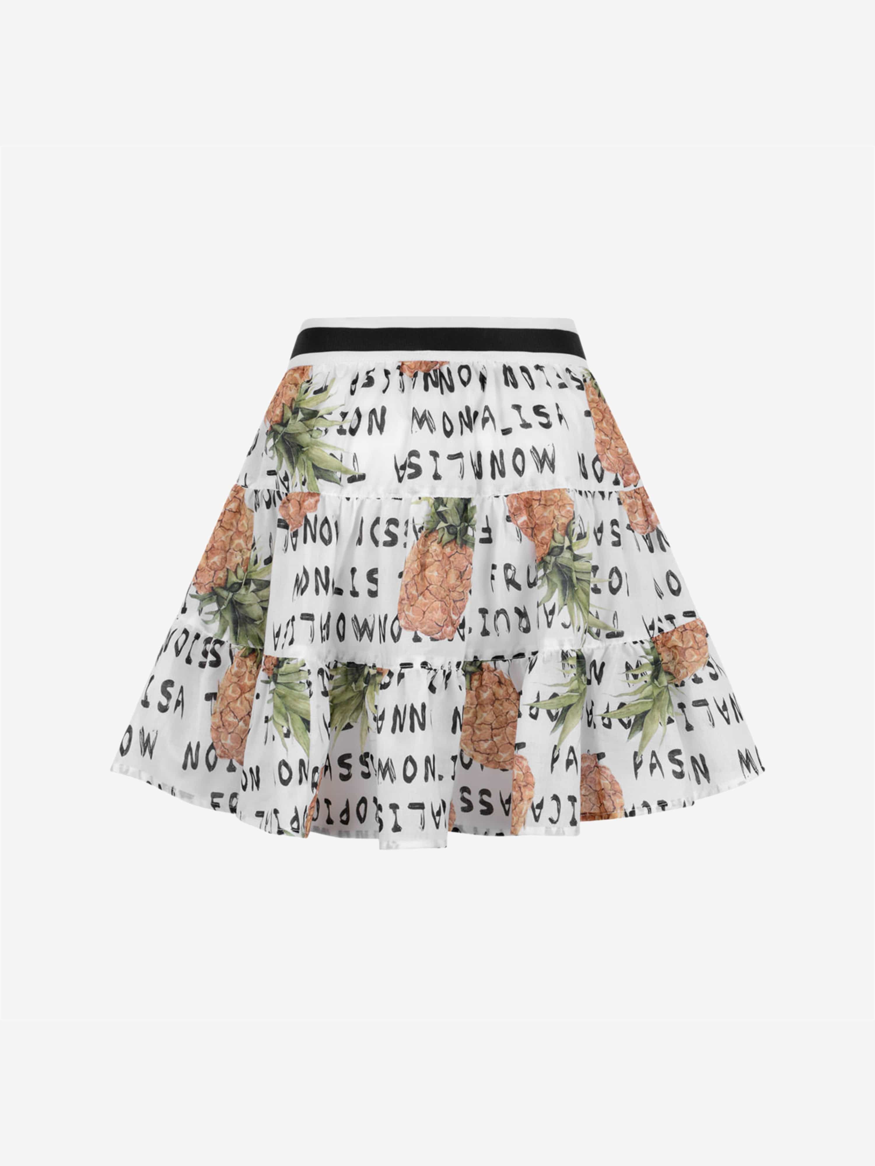 Monnalisa Girls Skirt - Cotton PineappSkirt