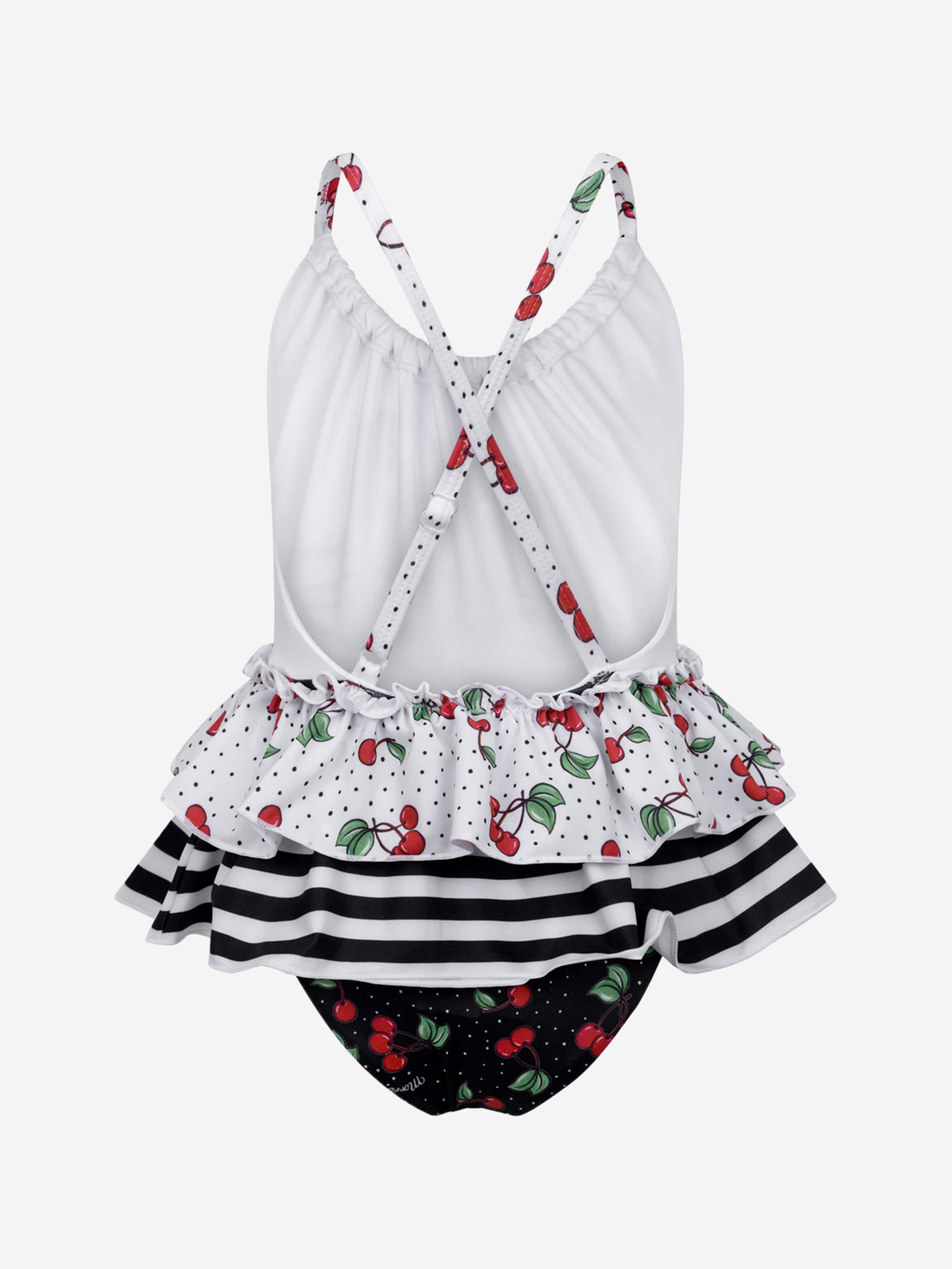 Monnalisa Girls Swimsuit - & Black Minnie Mouse Swimsuit