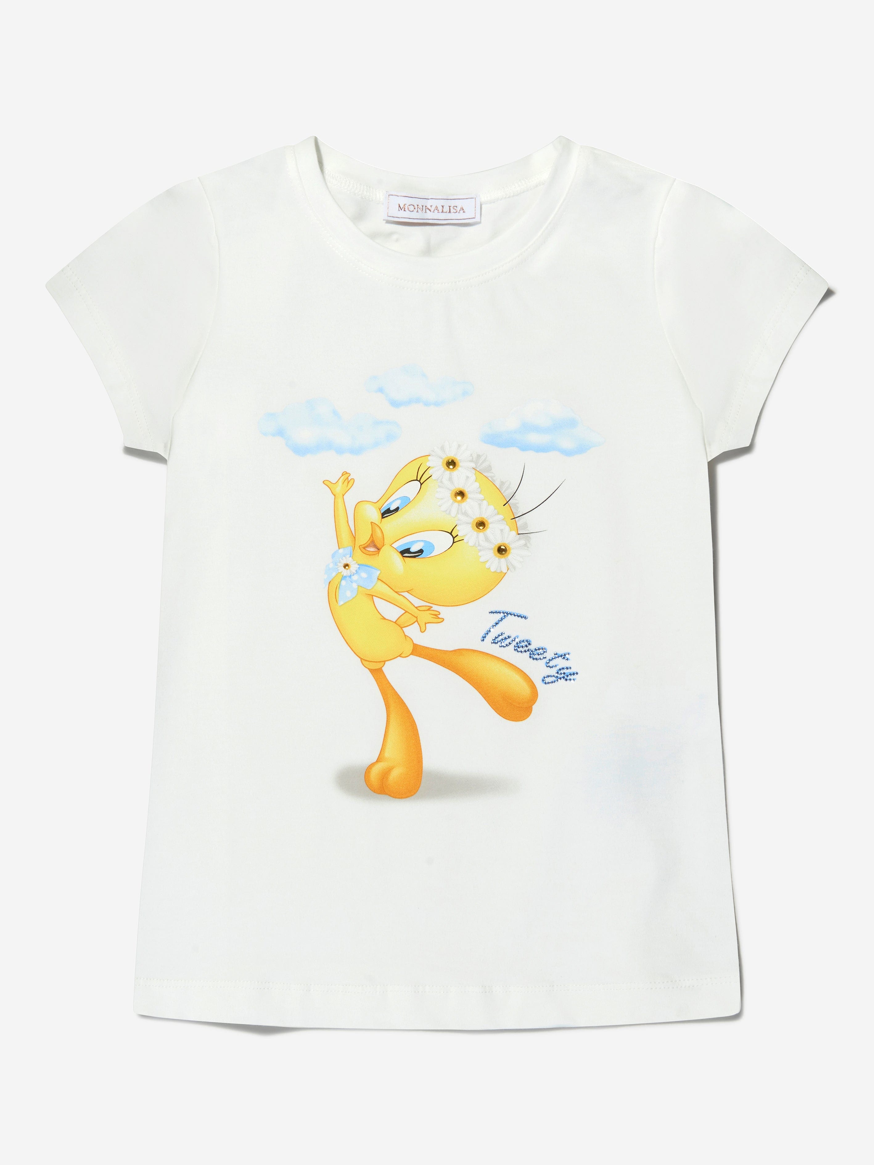 Monnalisa Girls Cotton Jersey Tweety T-Shirt