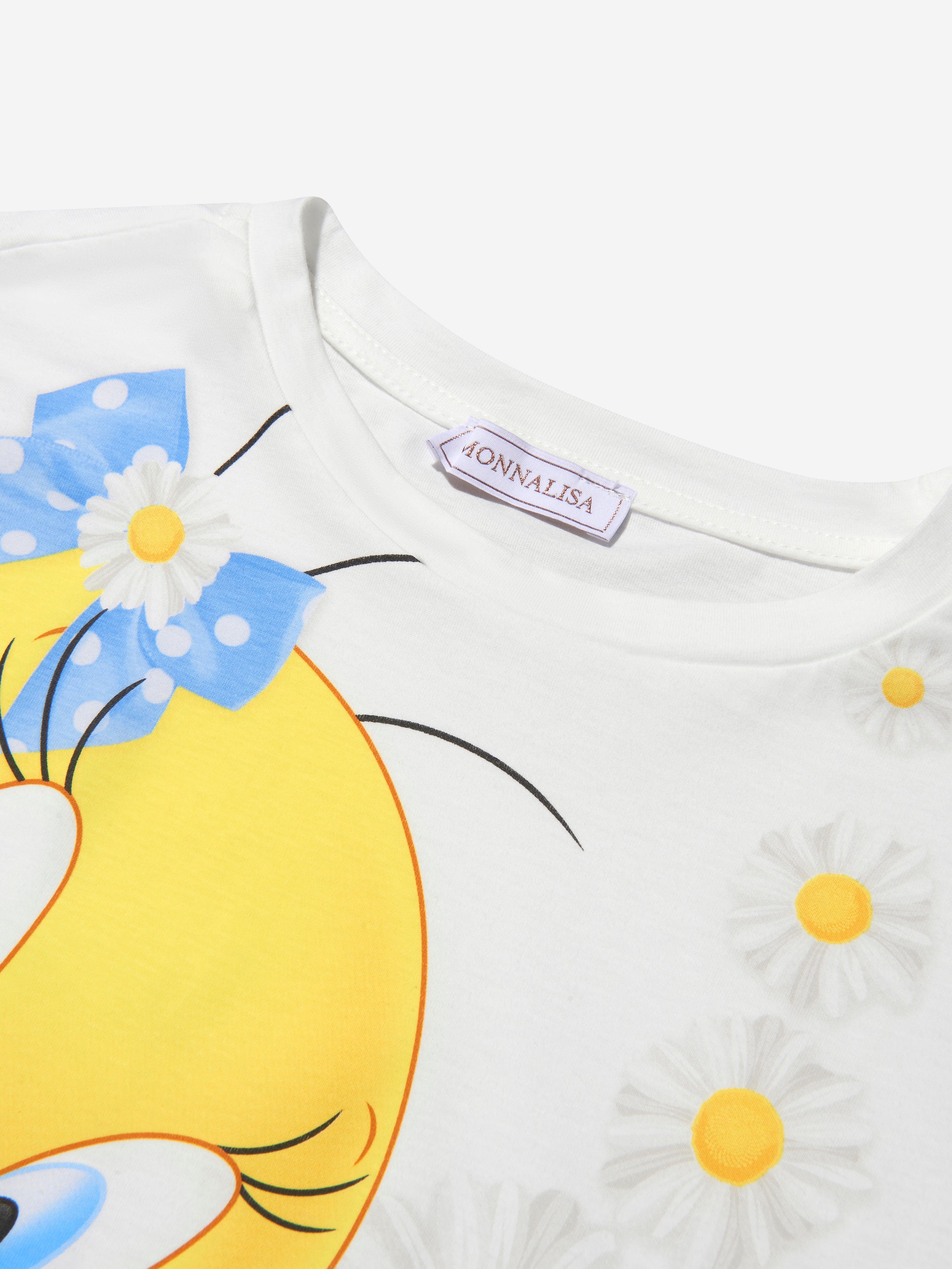 Monnalisa Girls Cotton Jersey Tweety Maxi T-Shirt