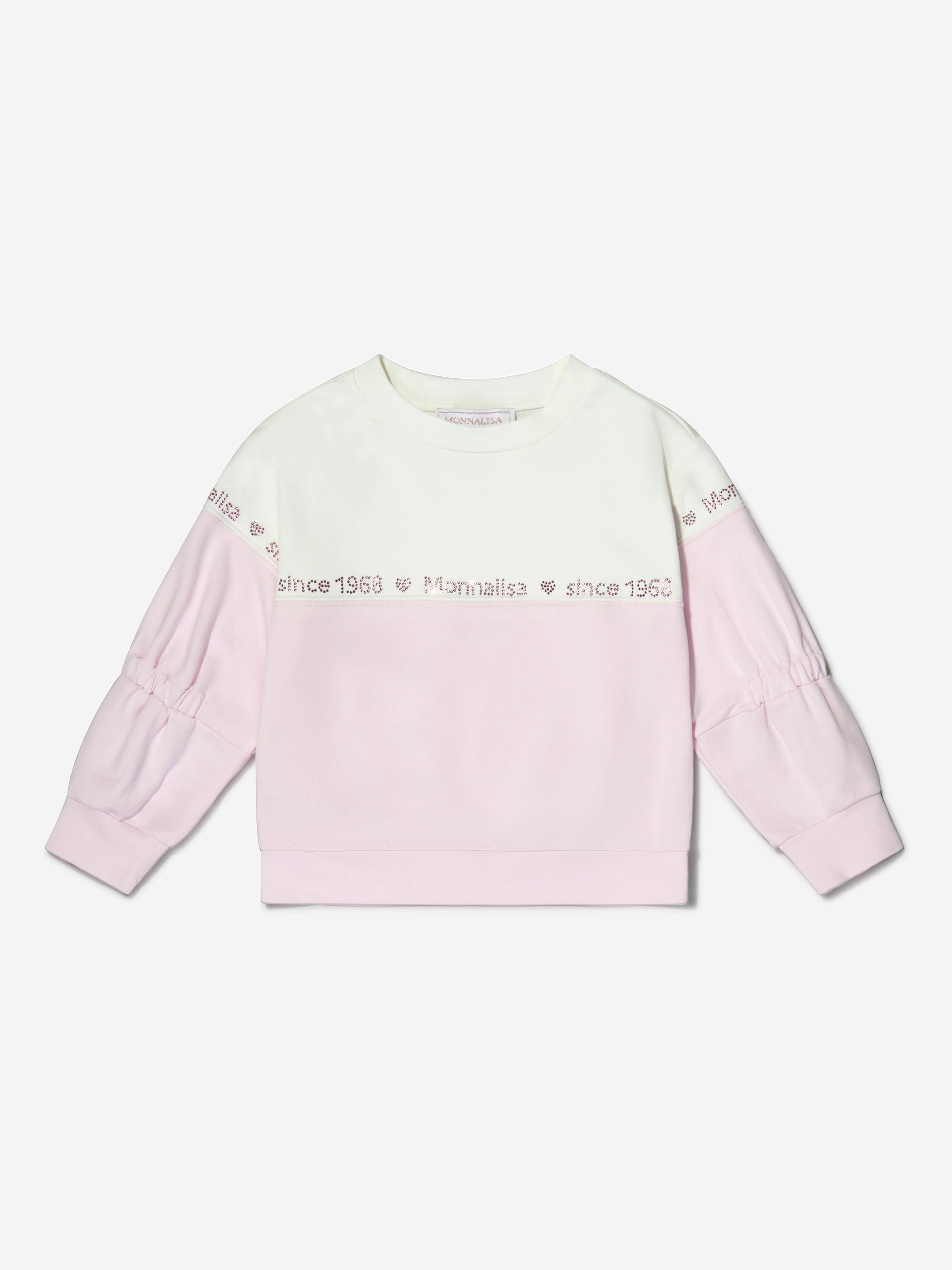 Monnalisa Girls Cotton Branded Sweatshirt