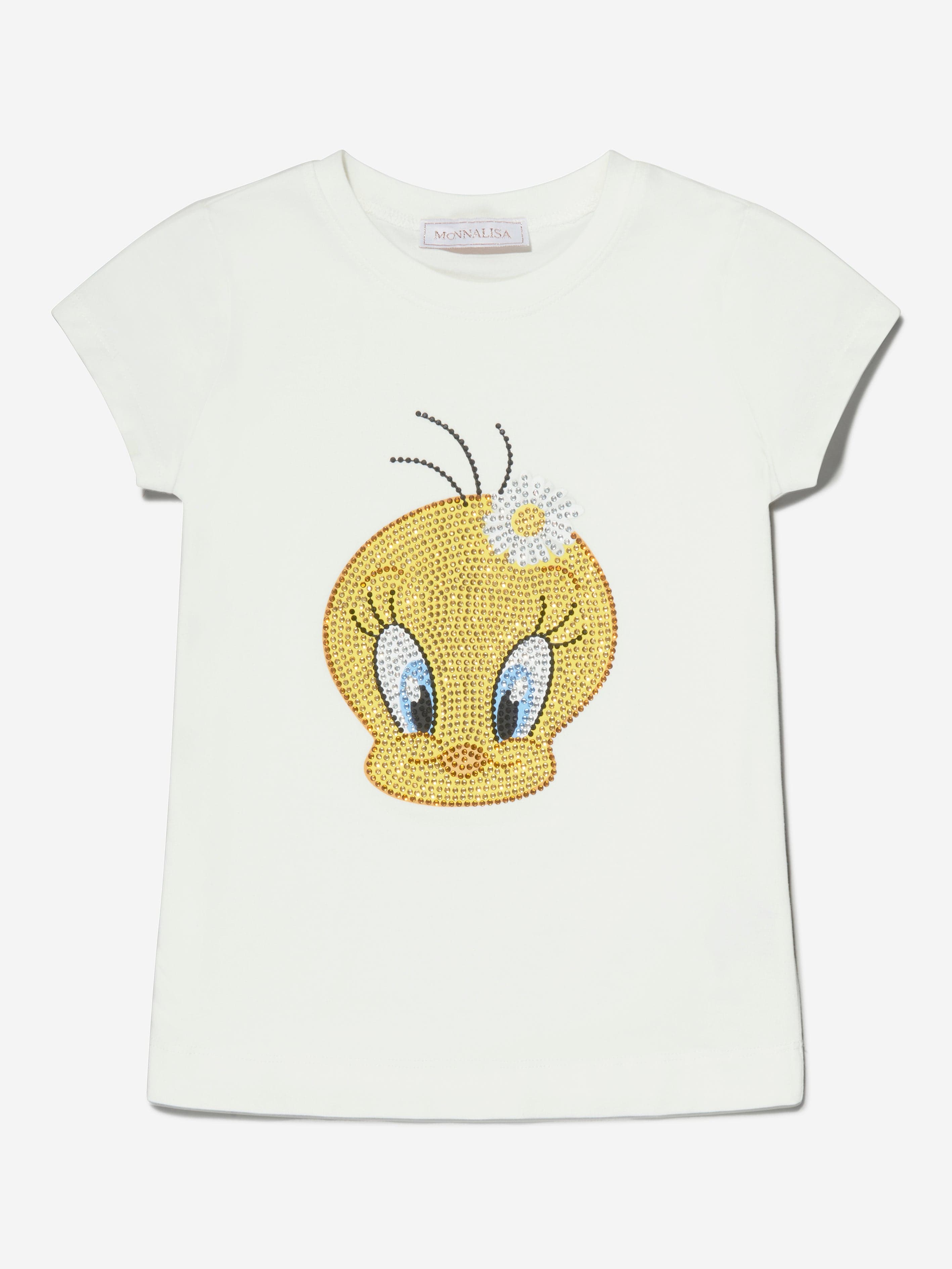 Monnalisa Girls Cotton Jersey Tweety T-Shirt