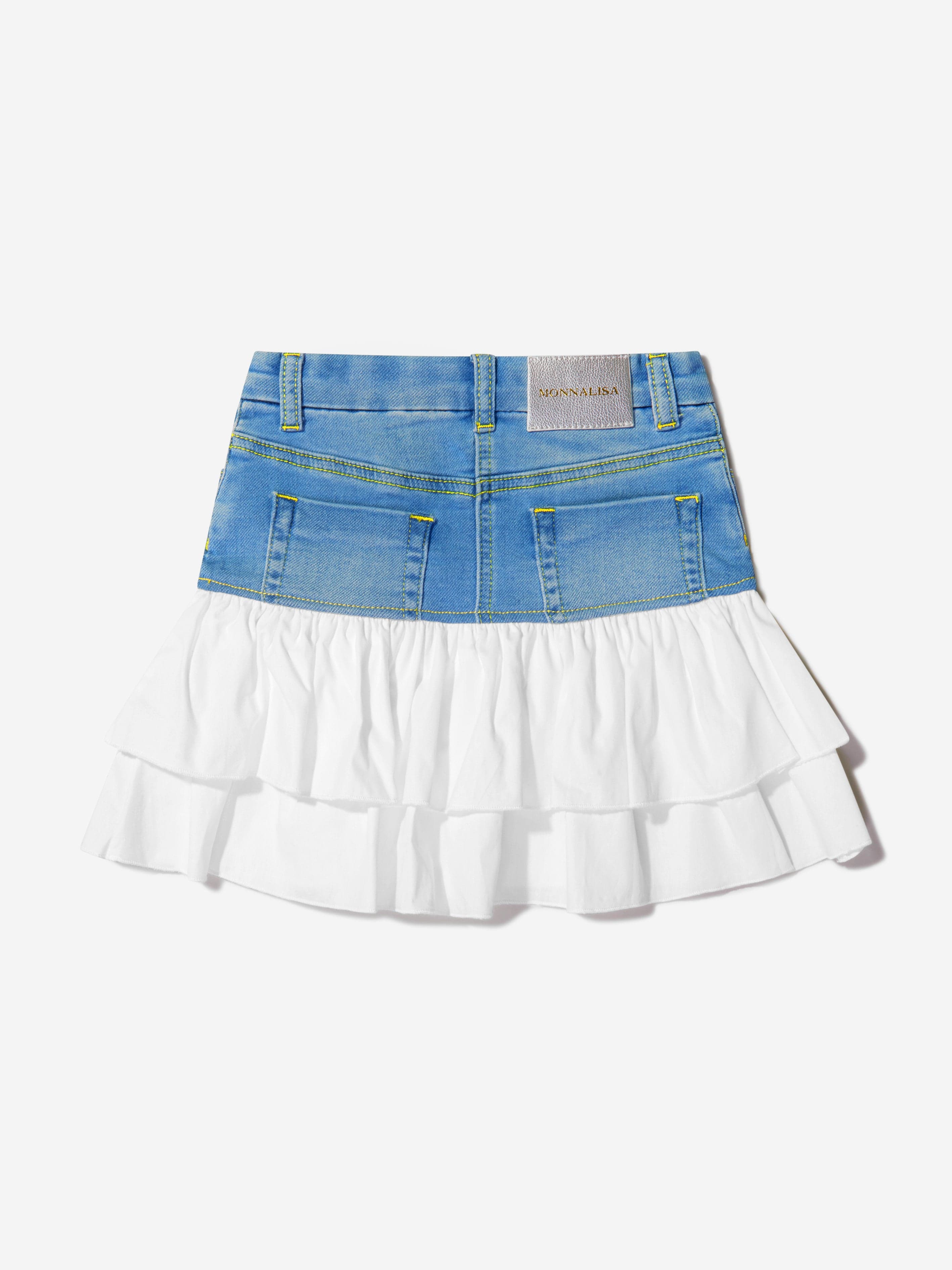 Monnalisa Girls Denim And Macrame Tweety Skirt