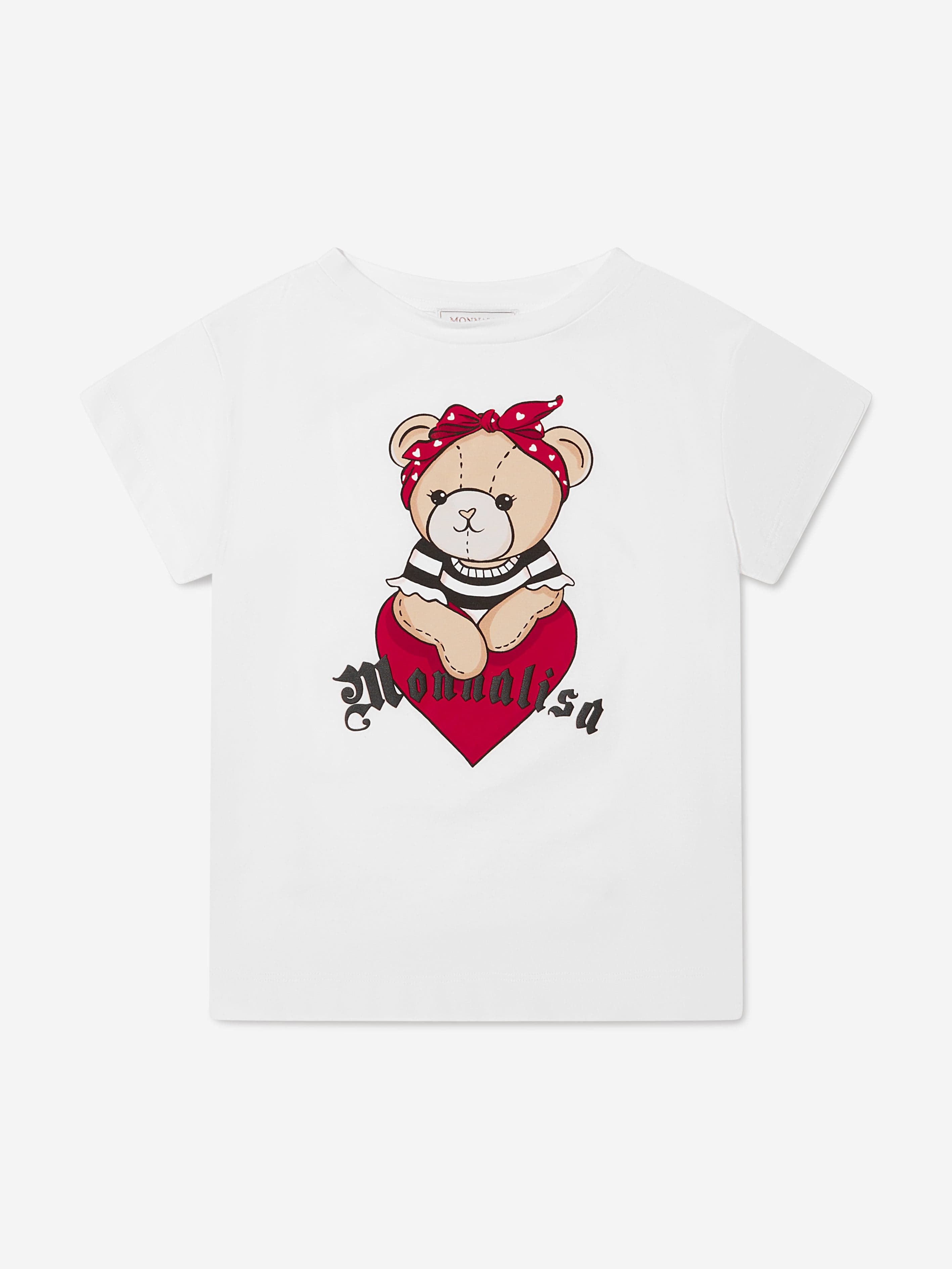 Monnalisa Girls Cotton Teddy Maxi T-Shirt