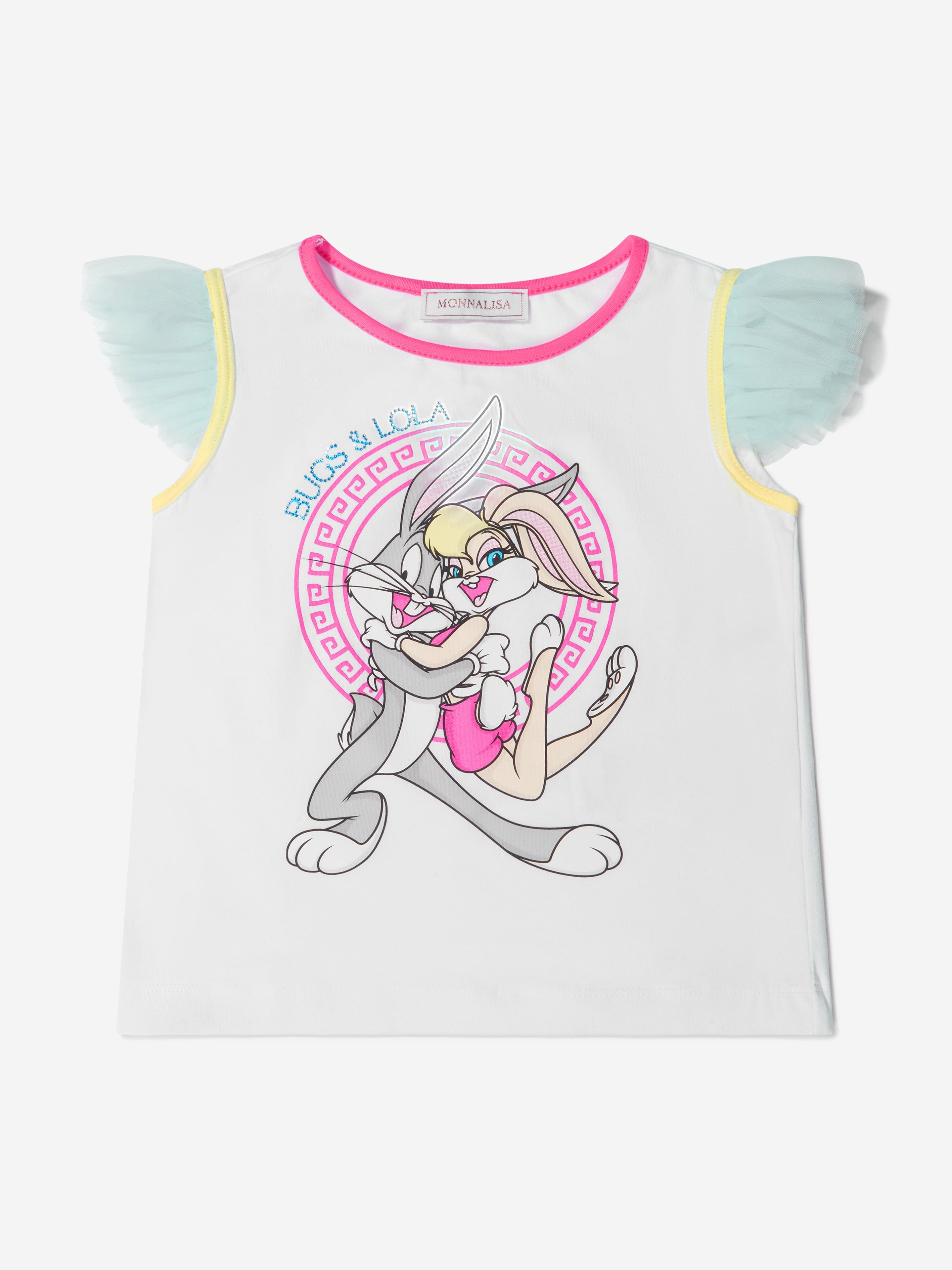 Monnalisa Girls Cotton Lola Bunny Sleeveless Top