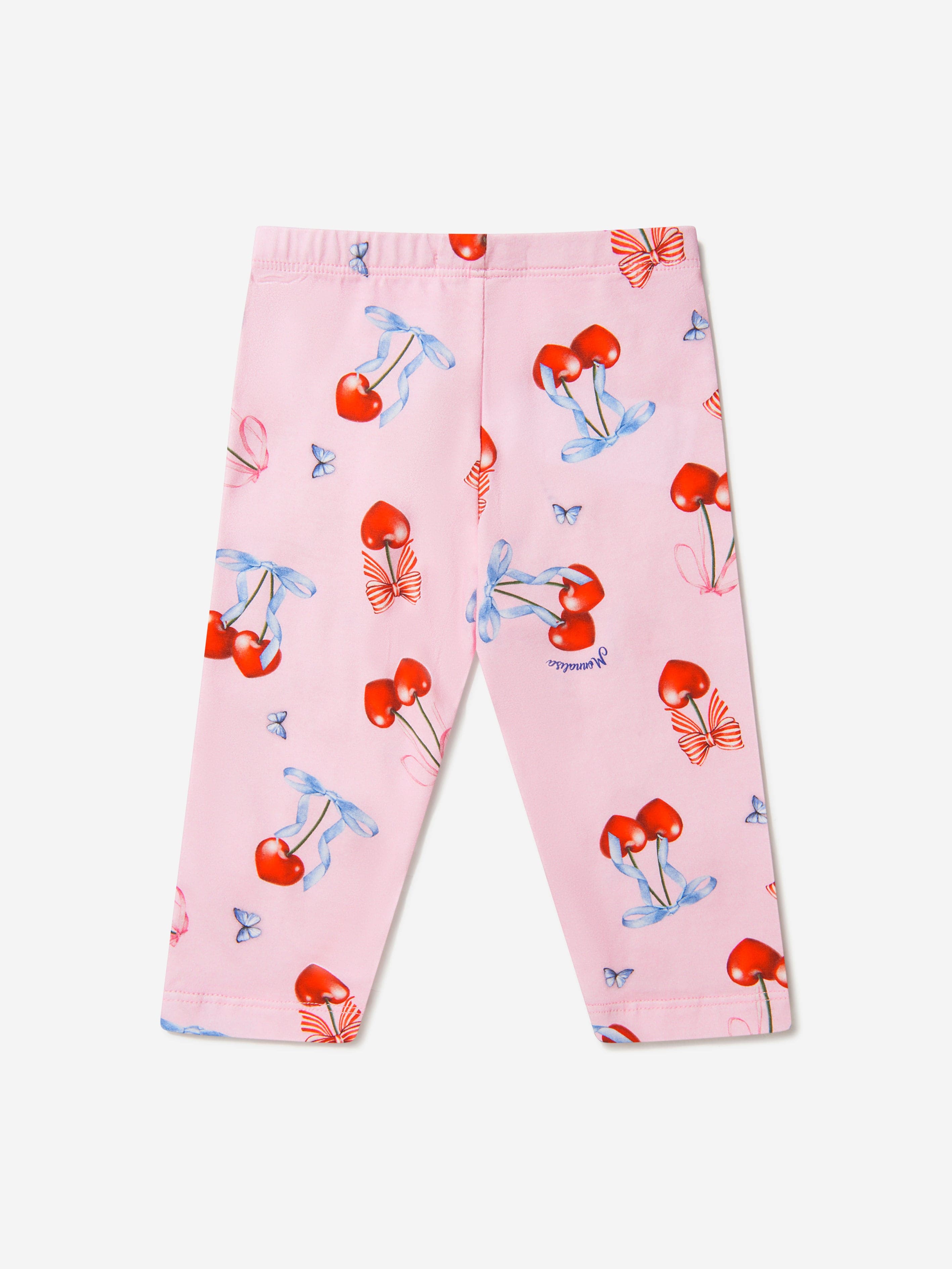 Monnalisa Baby Girls Cotton Cherry Print Leggings