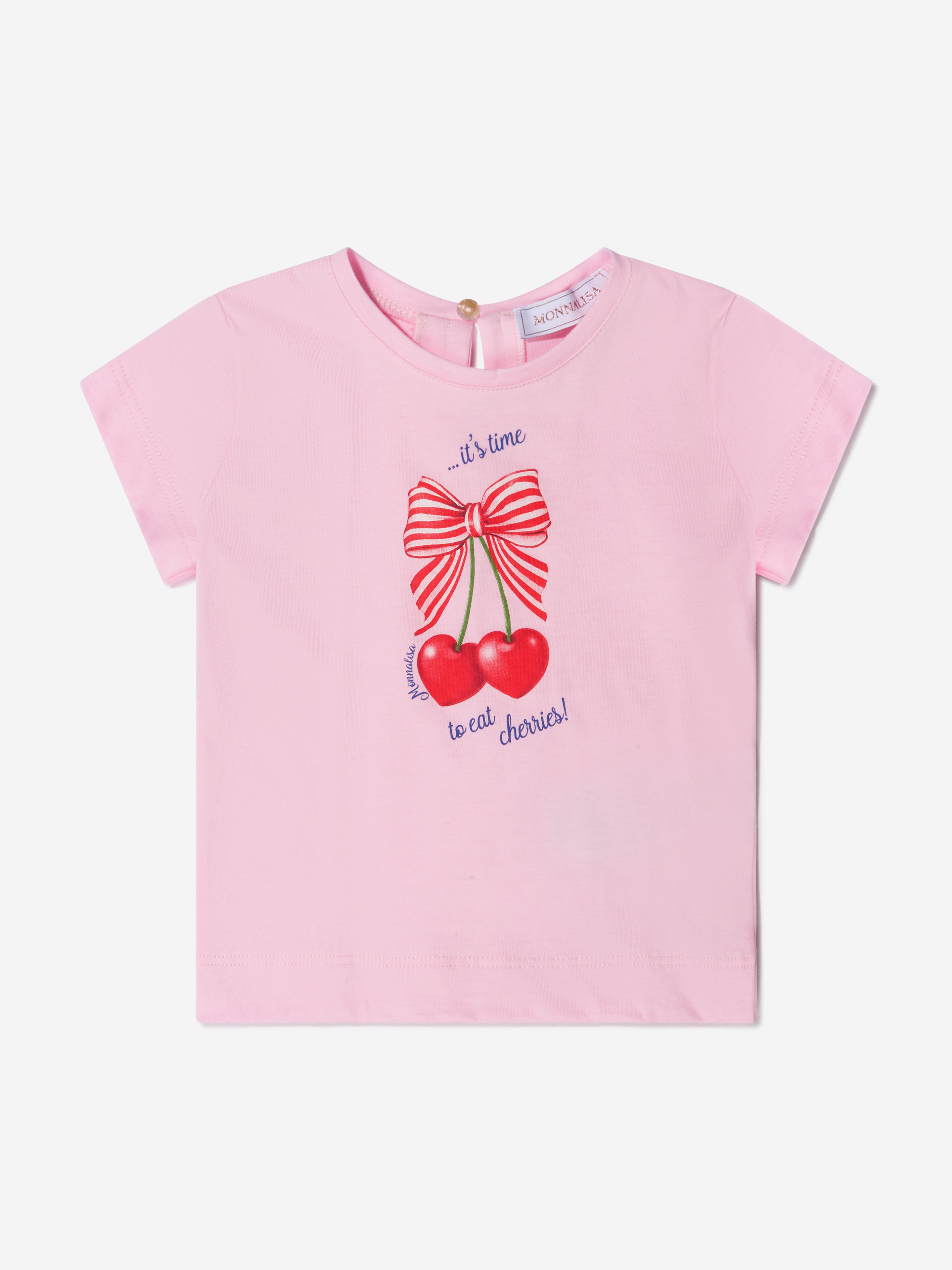 Monnalisa Baby Girls Cotton Jersey Cherries T-Shirt