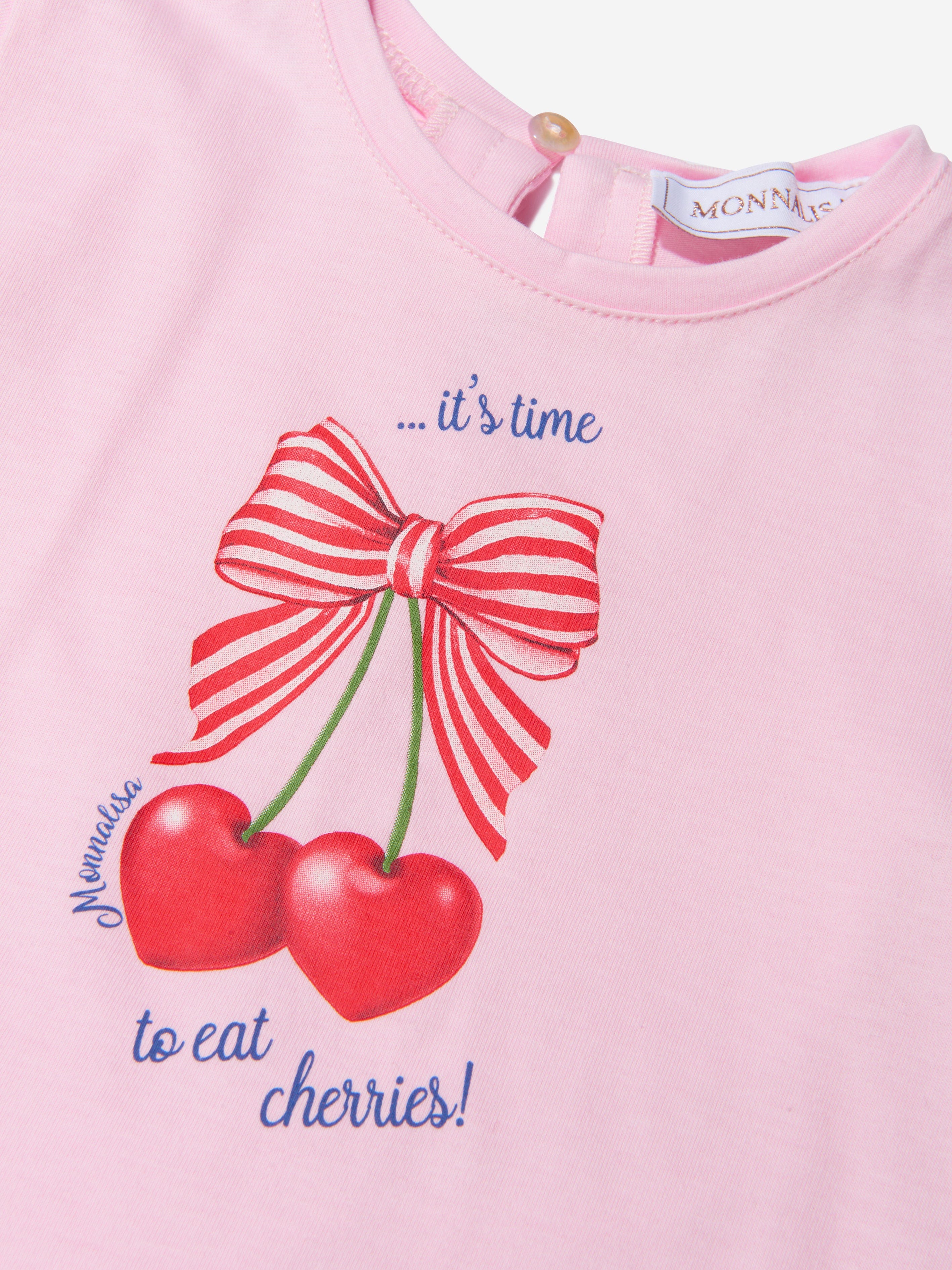 Monnalisa Baby Girls Cotton Jersey Cherries T-Shirt