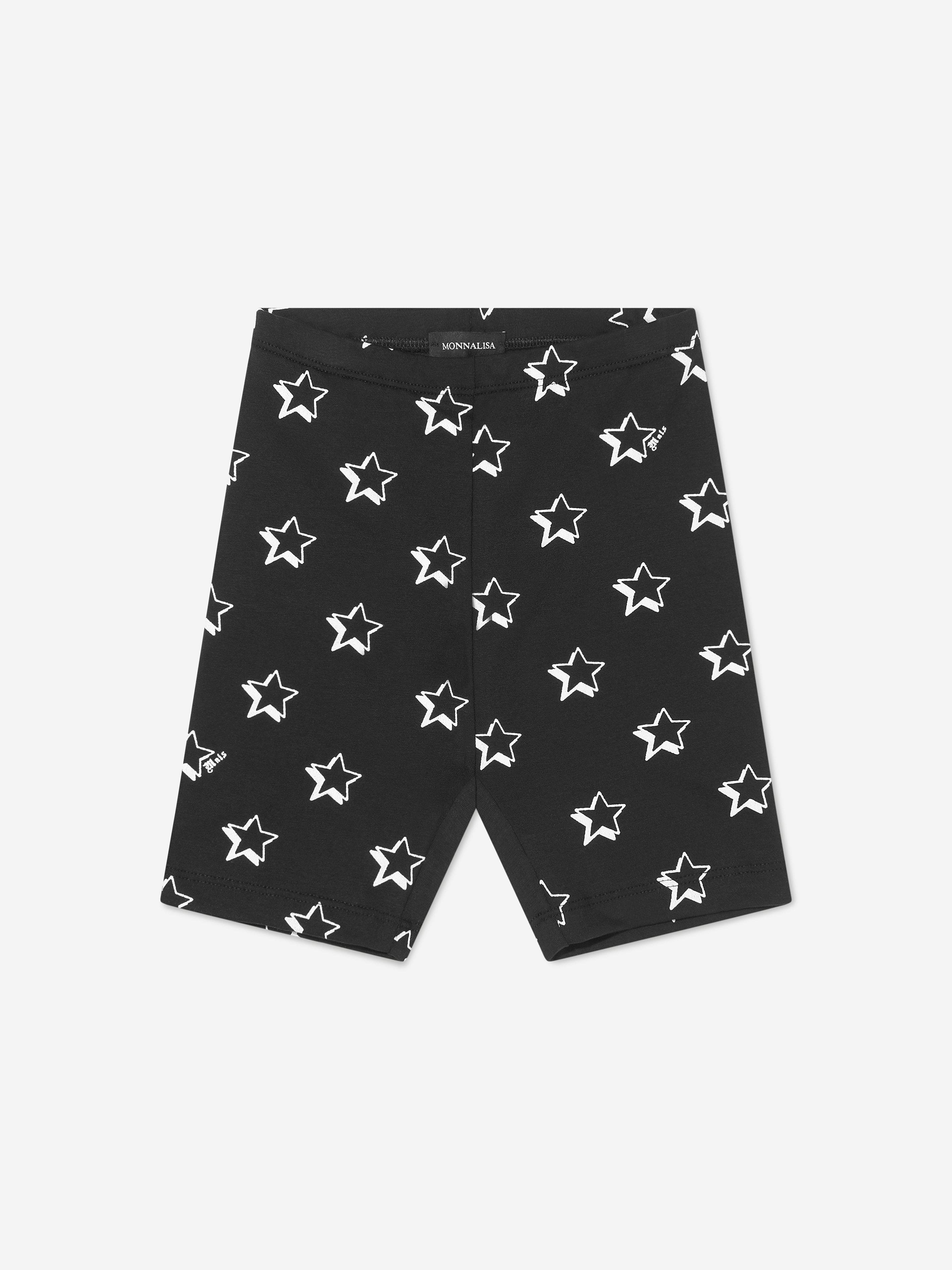 Monnalisa Girls Cotton Star Print Cycling Shorts