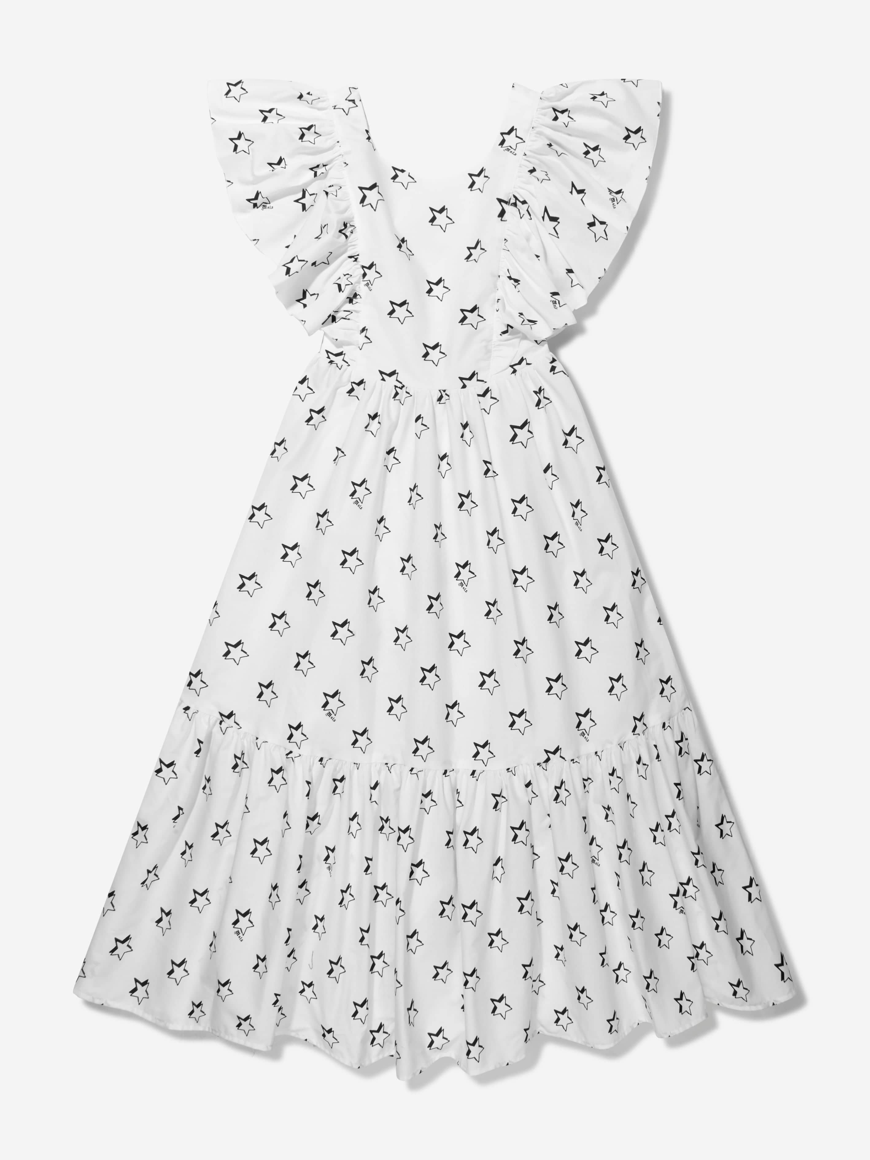 Monnalisa Girls Cotton Star Print Dress