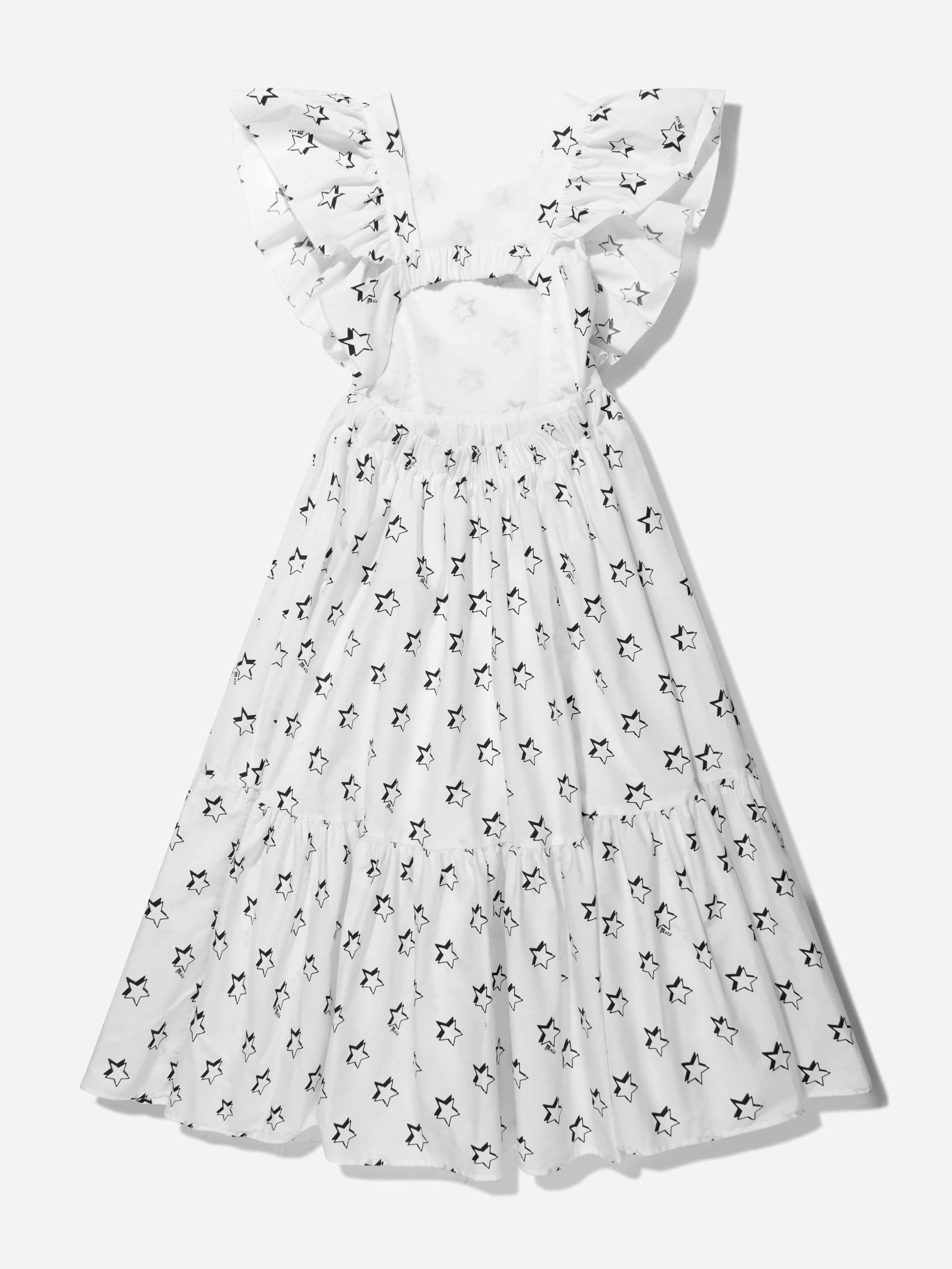 Monnalisa Girls Cotton Star Print Dress