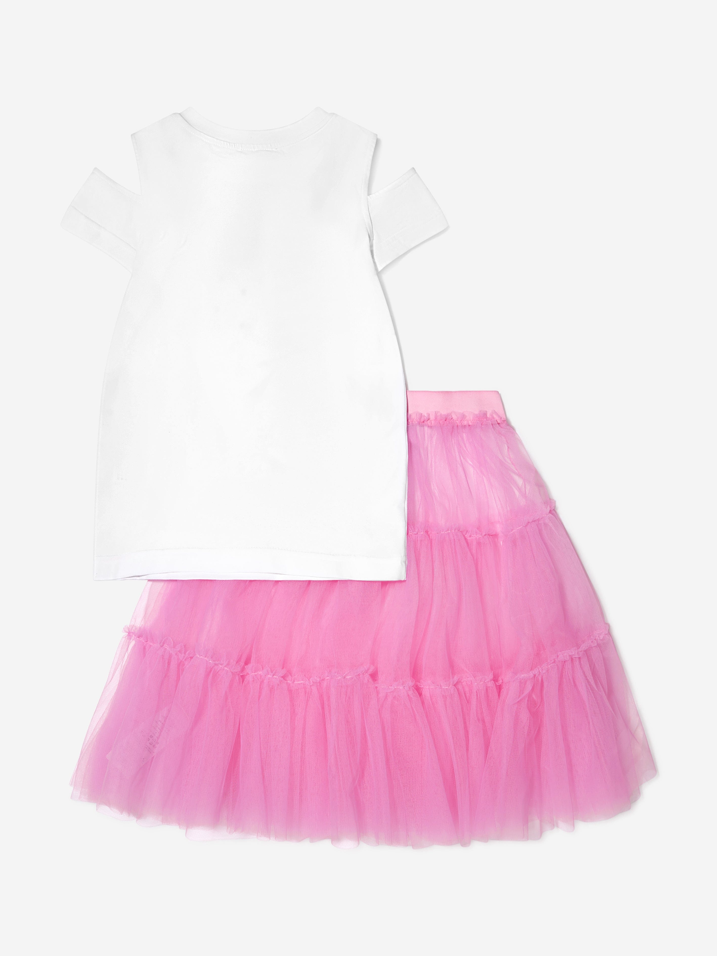 Monnalisa Girls Jersey And Tulle Gypsy Chic Dress