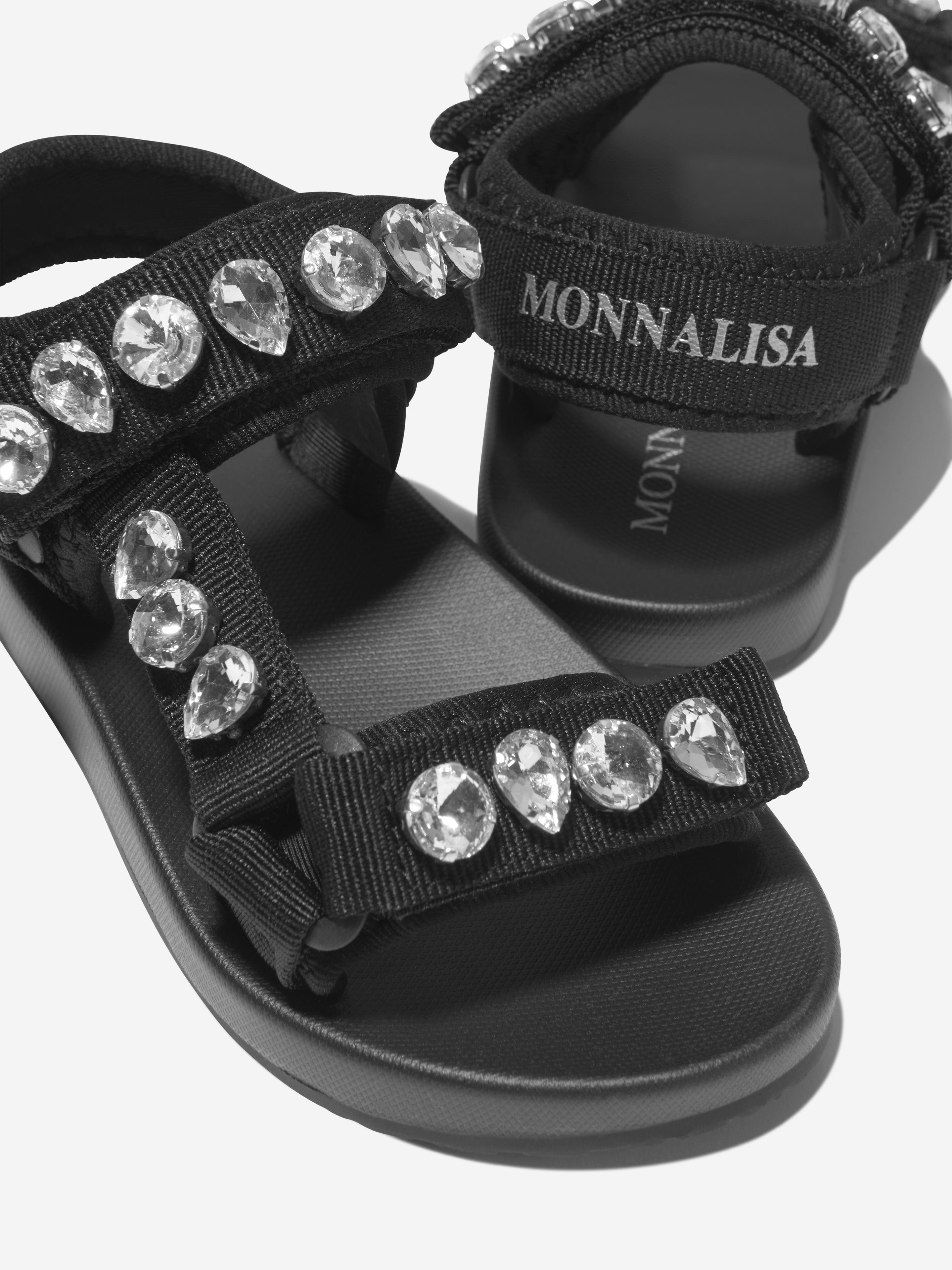 Monnalisa Girls Diamante Strap Sandals