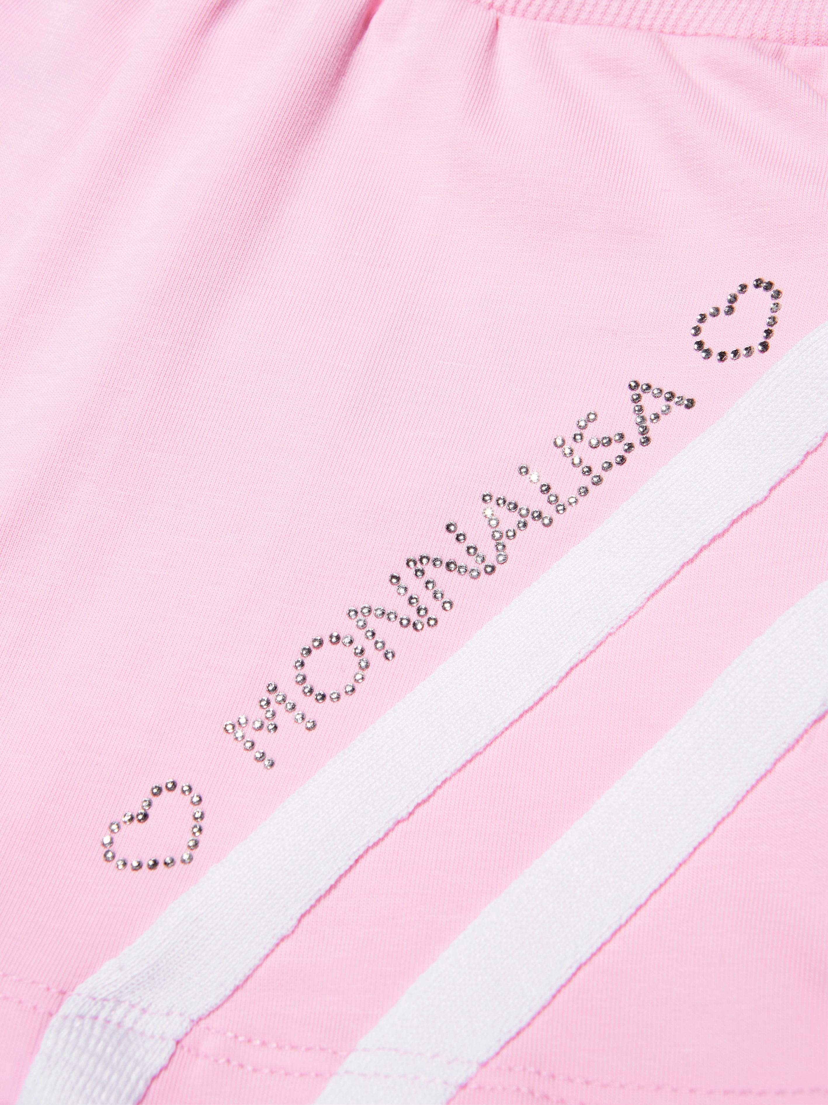 Monnalisa Girls Sporty Sweat Shorts In Pink