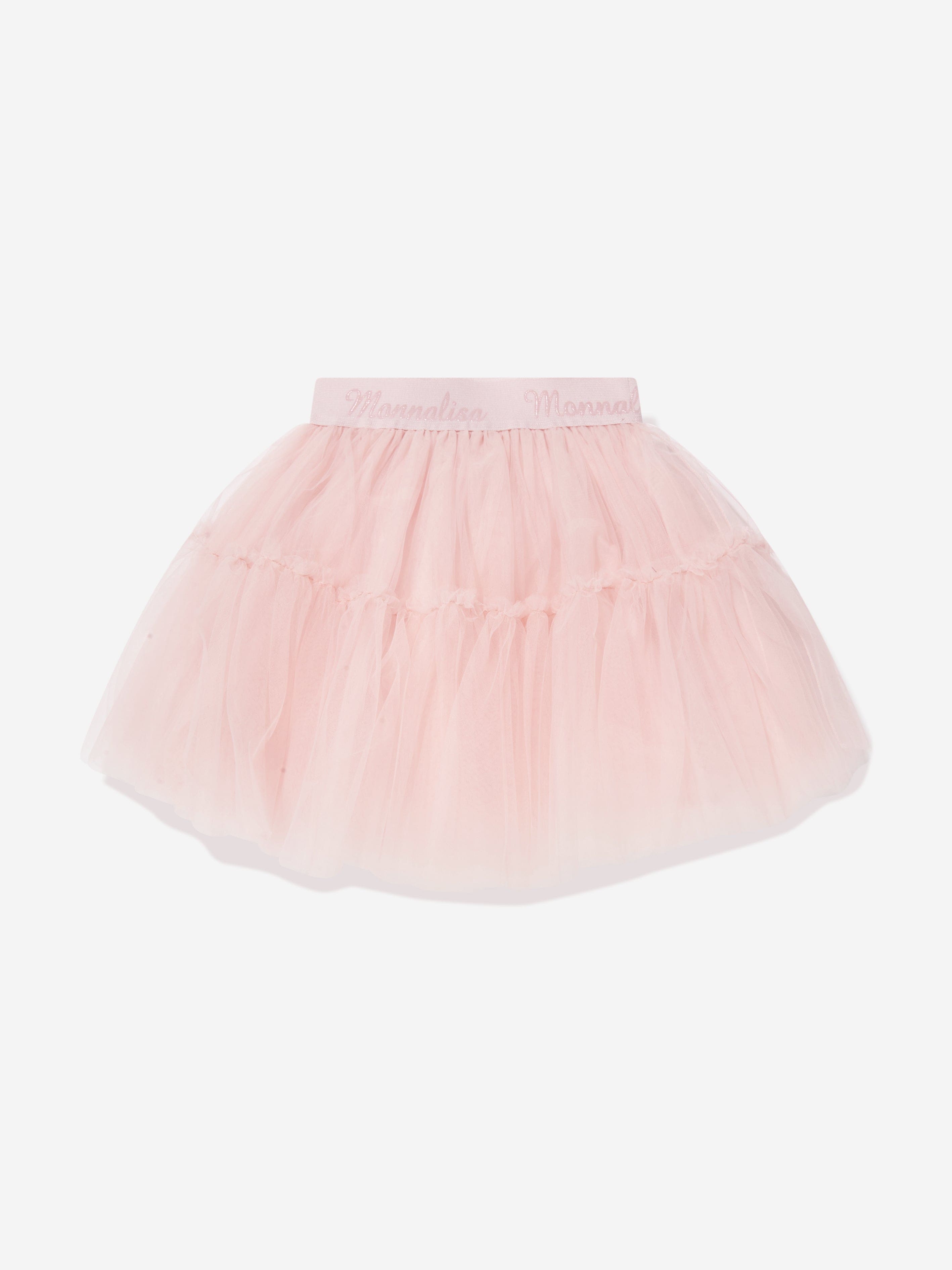 Monnalisa Girls Tulle Skirt In Pink