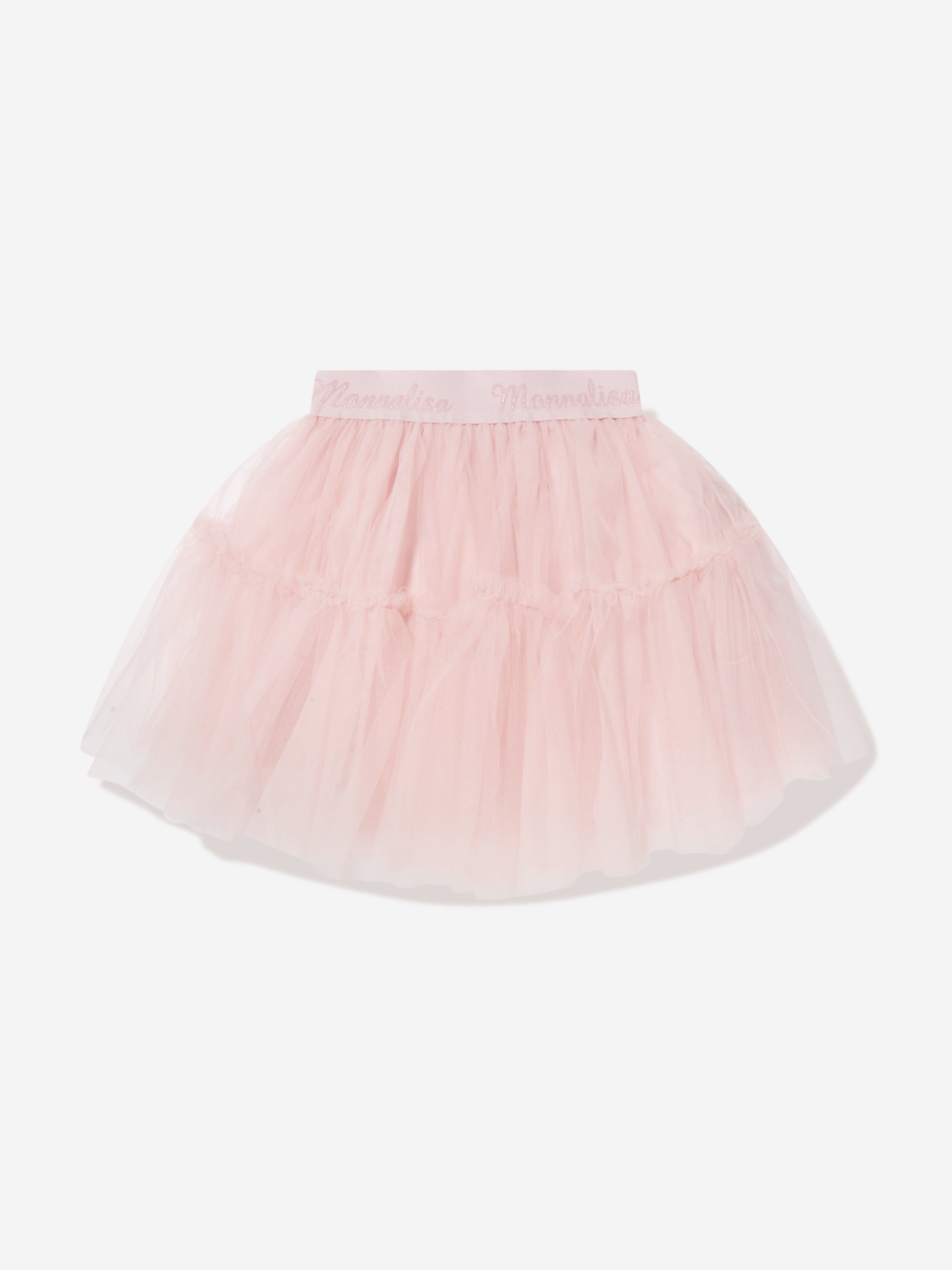 Monnalisa Girls Tulle Skirt In Pink