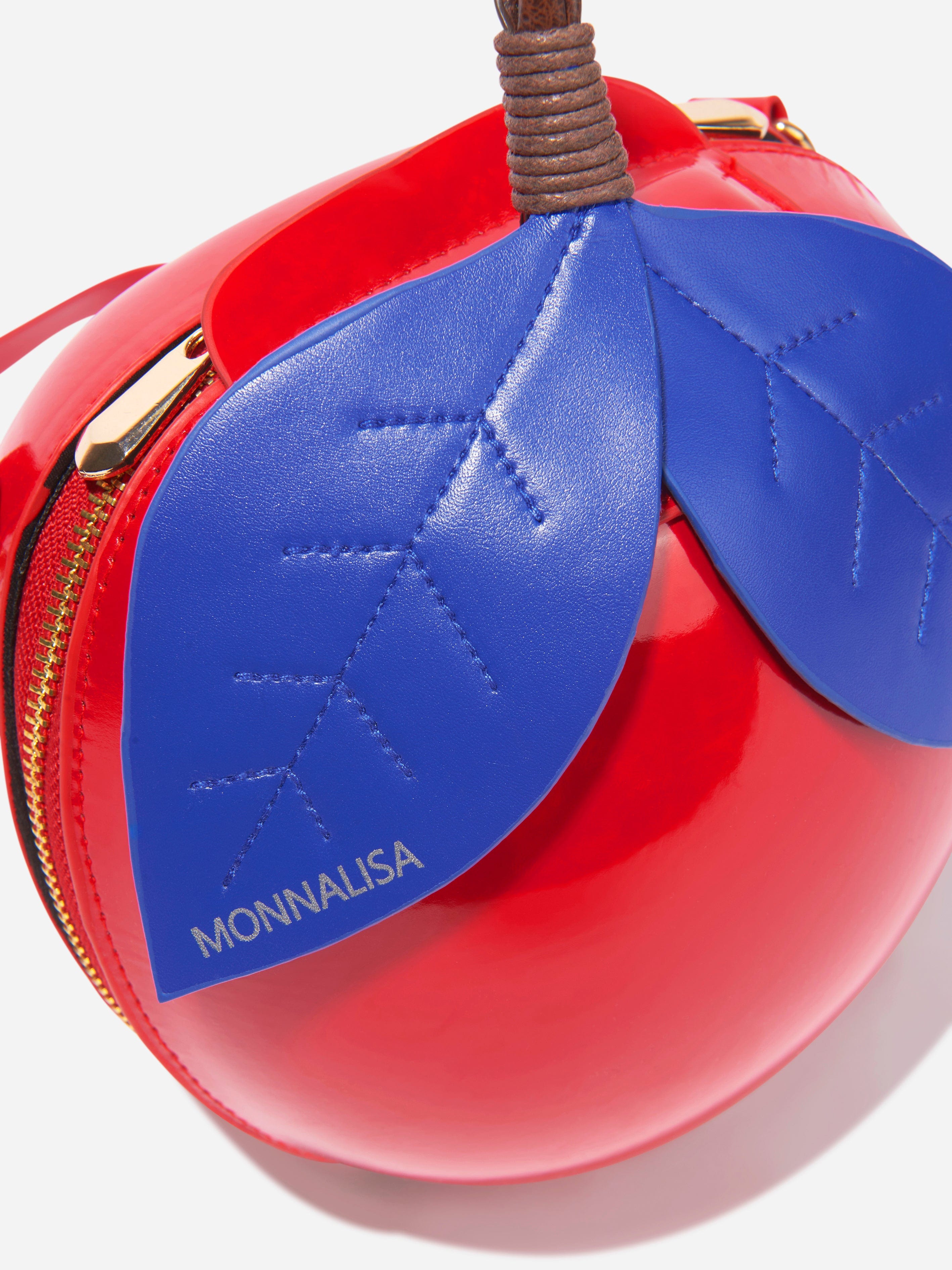 Monnalisa Girls Cherry Shoulder Bag In Red