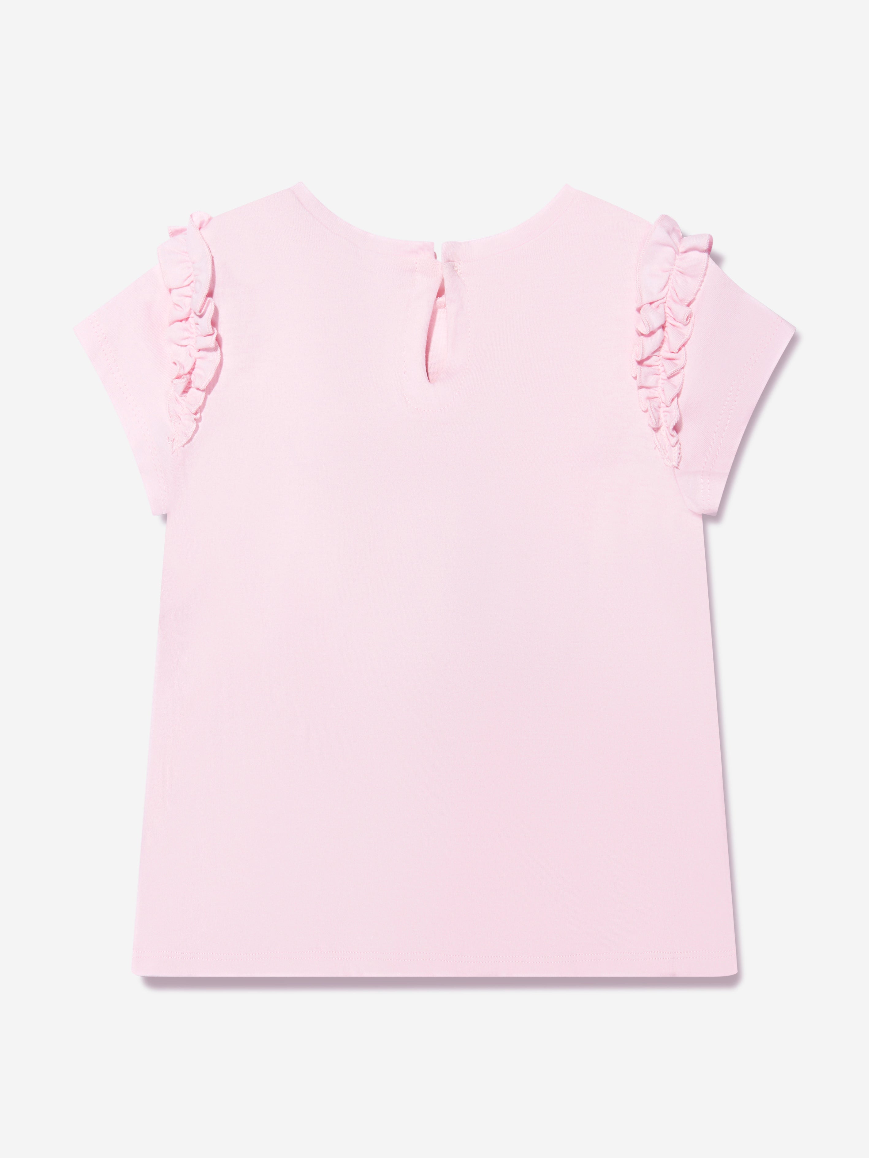 Monnalisa Baby Girls Tulips Maxi T-Shirt In Pink