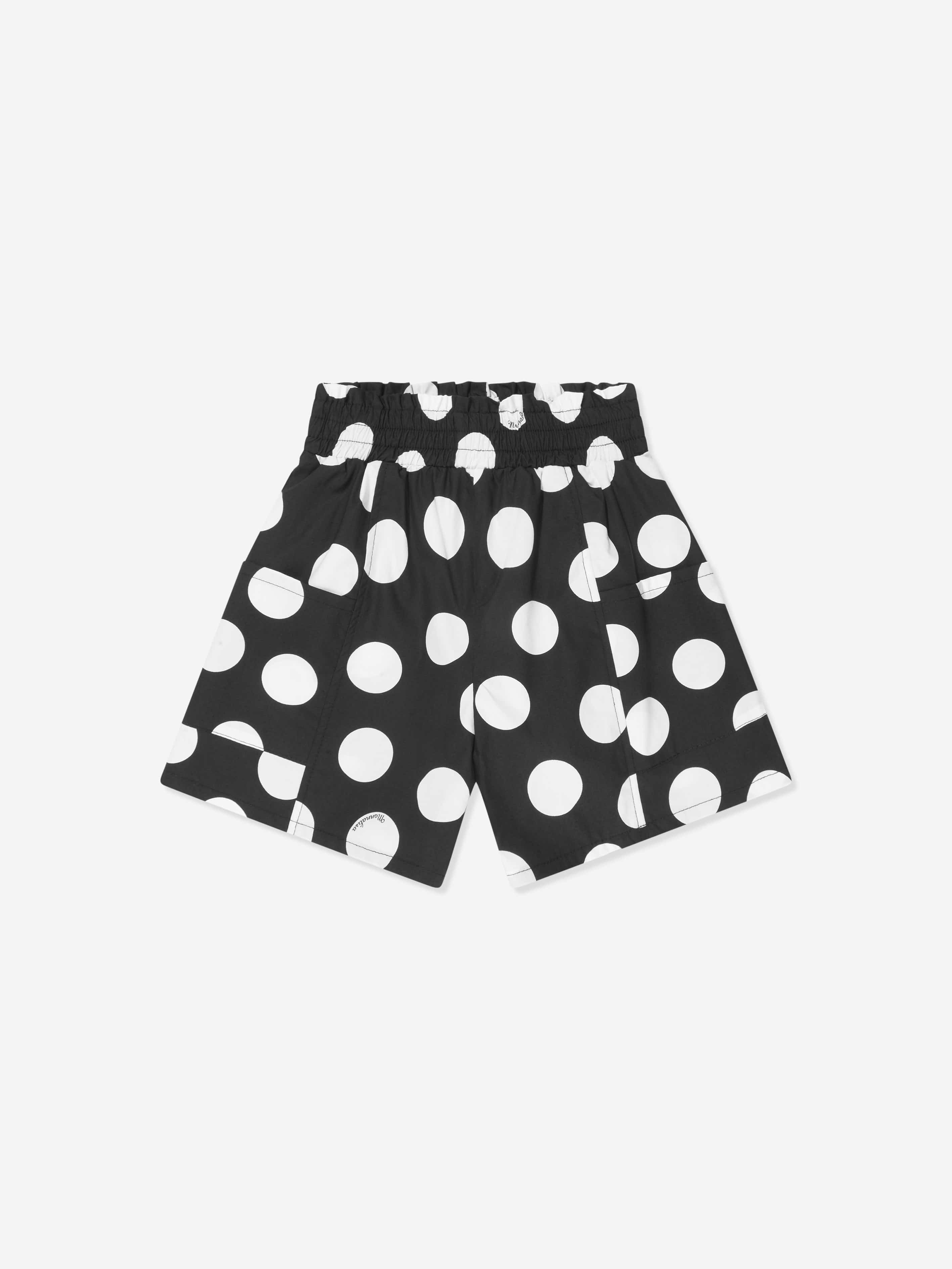 Monnalisa Girls Polka Dot Shorts in Black