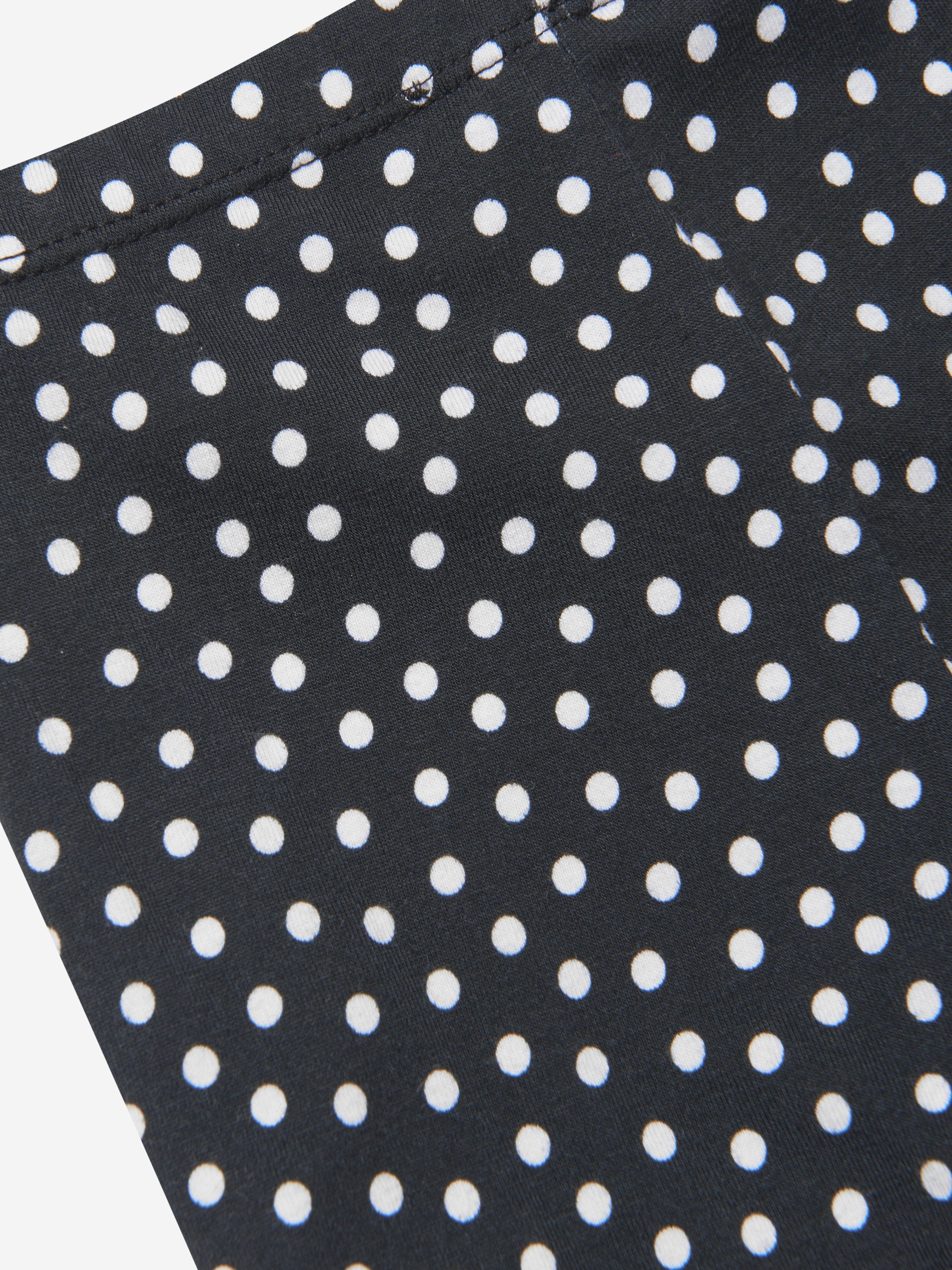 Monnalisa Girls Polka Dot Leggings in Black