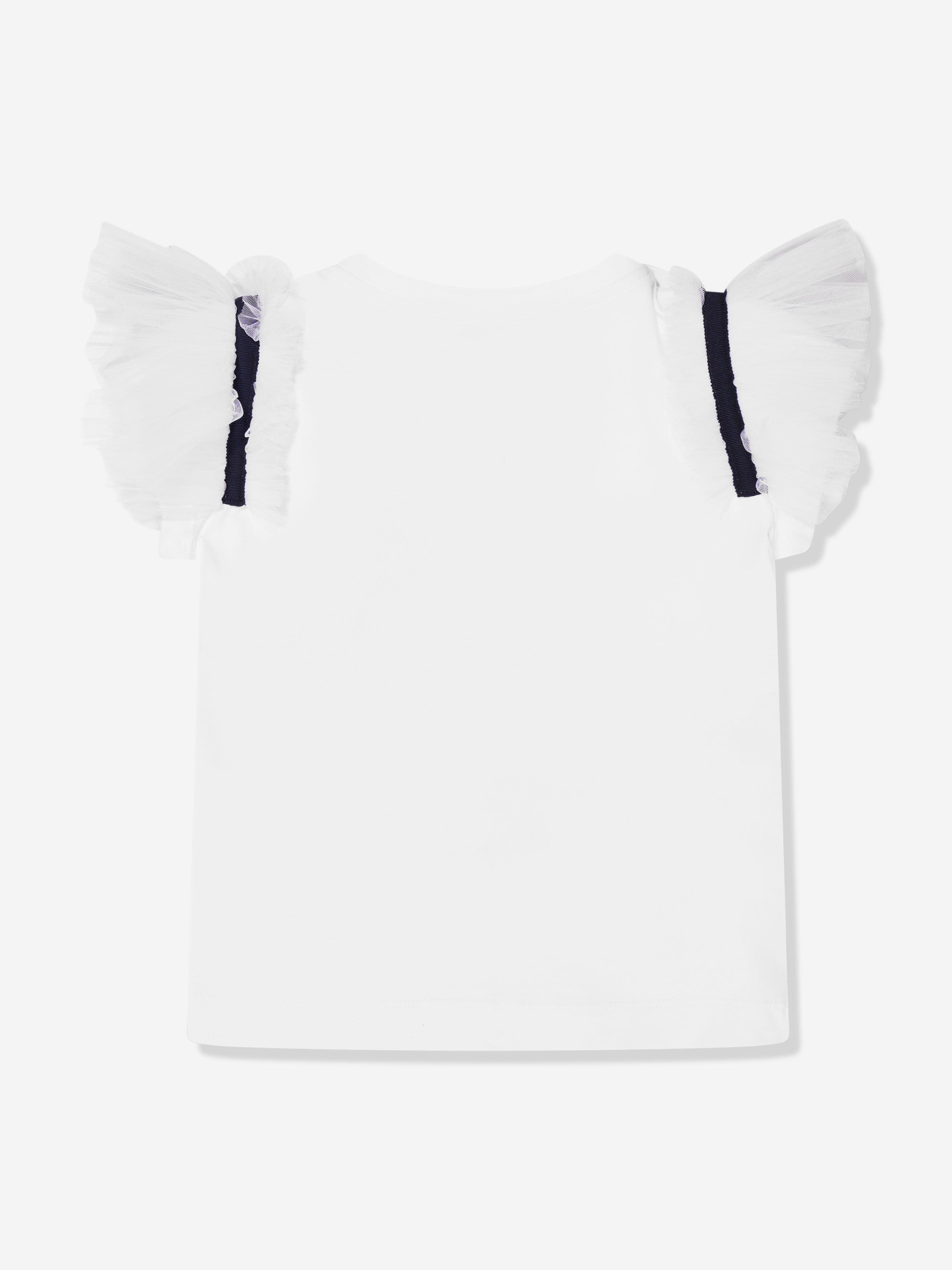 Monnalisa Girls Seafarer T-Shirt in White