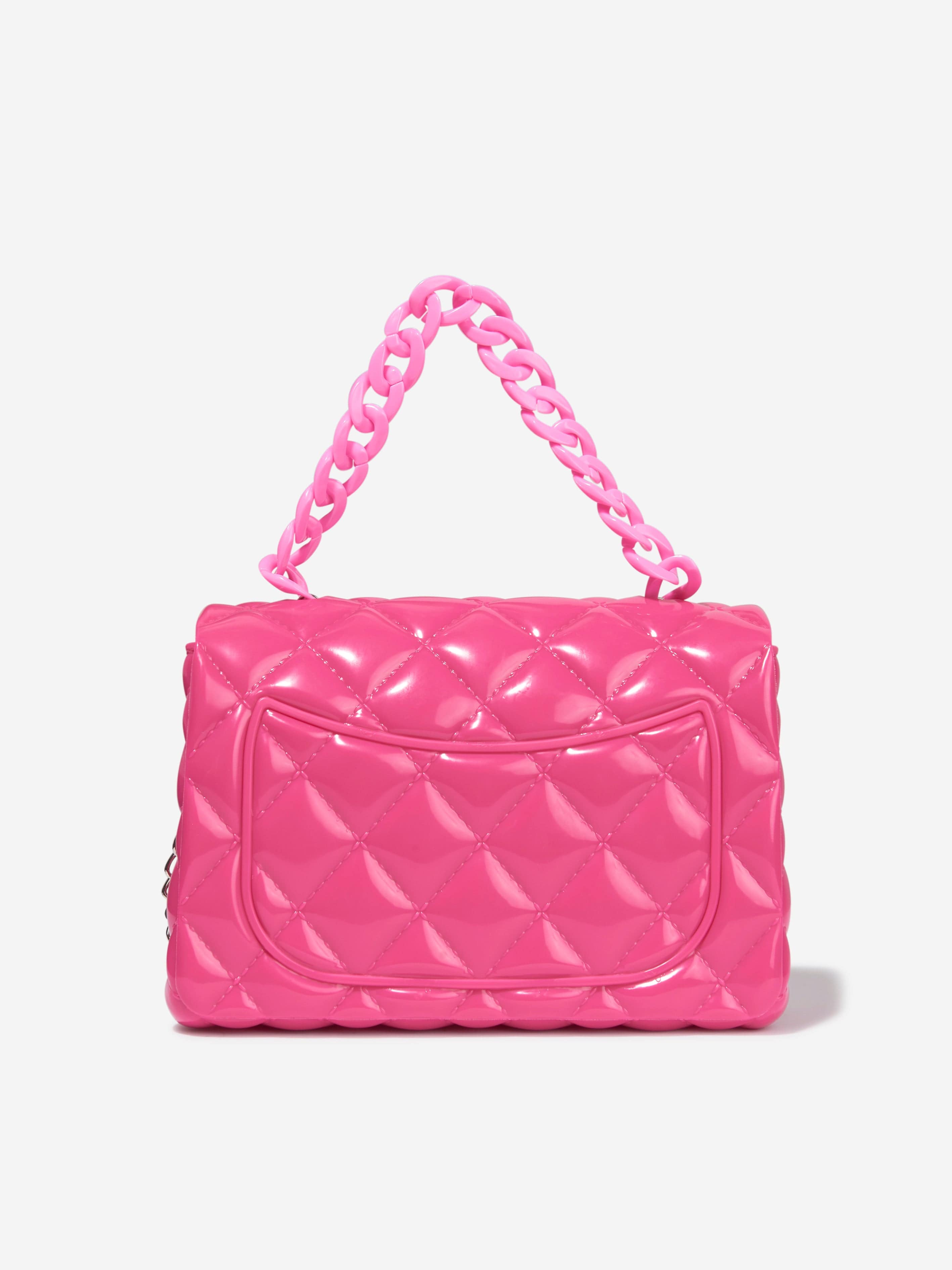 Monnalisa Girls Diamante Quilted Bag in Pink