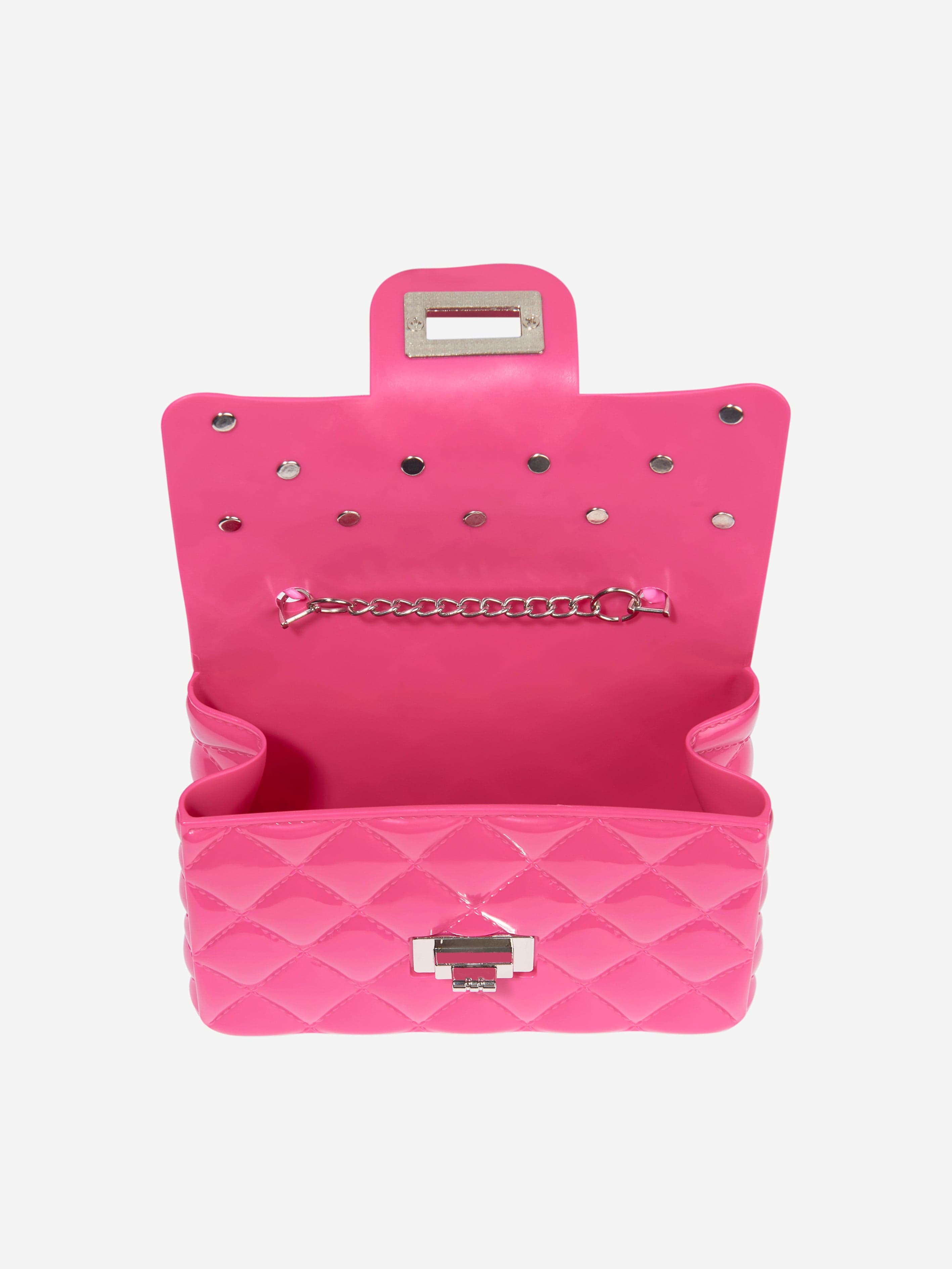 Monnalisa Girls Diamante Quilted Bag in Pink