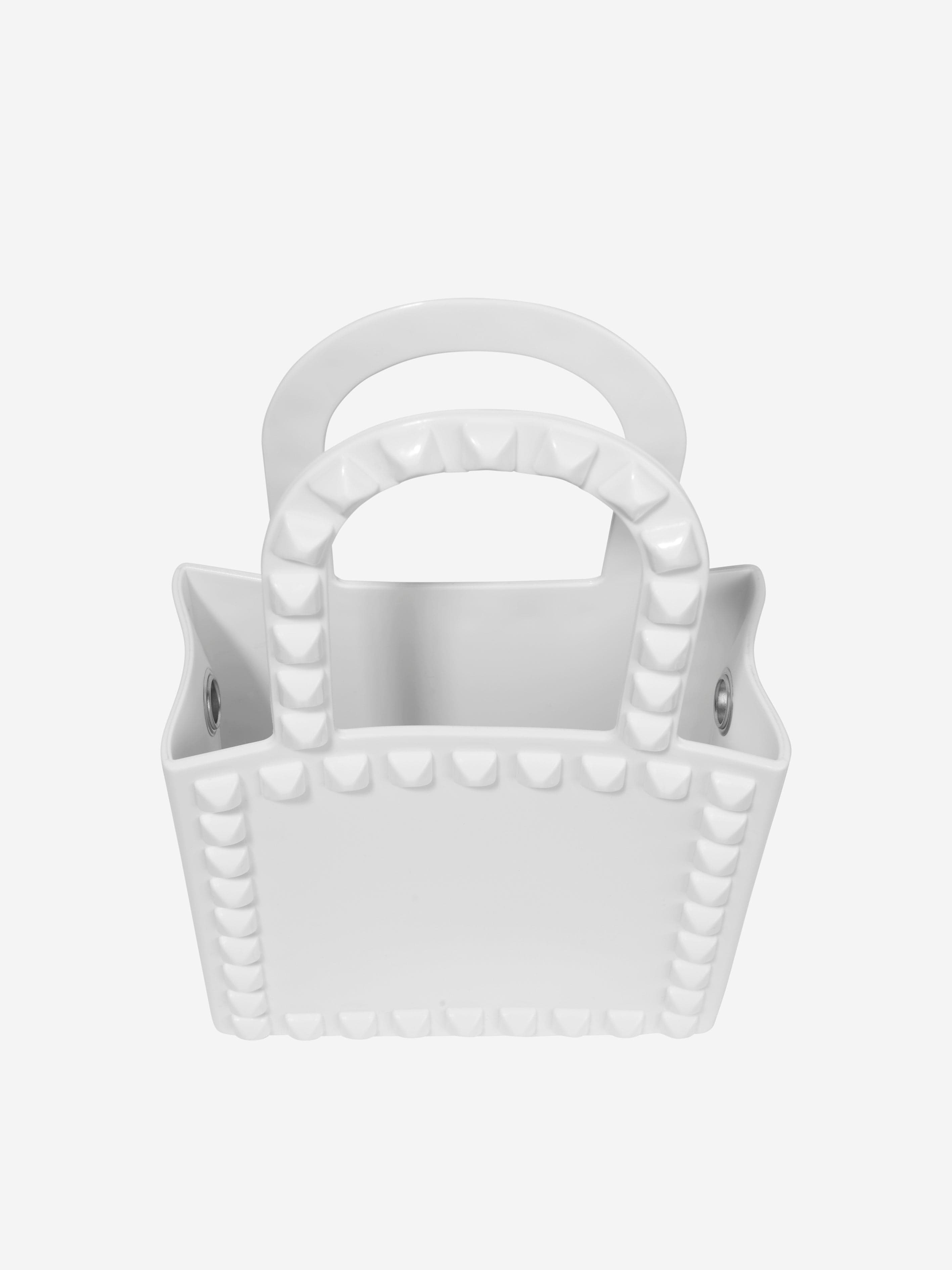 Monnalisa Girls PVC Shopper Bag in White