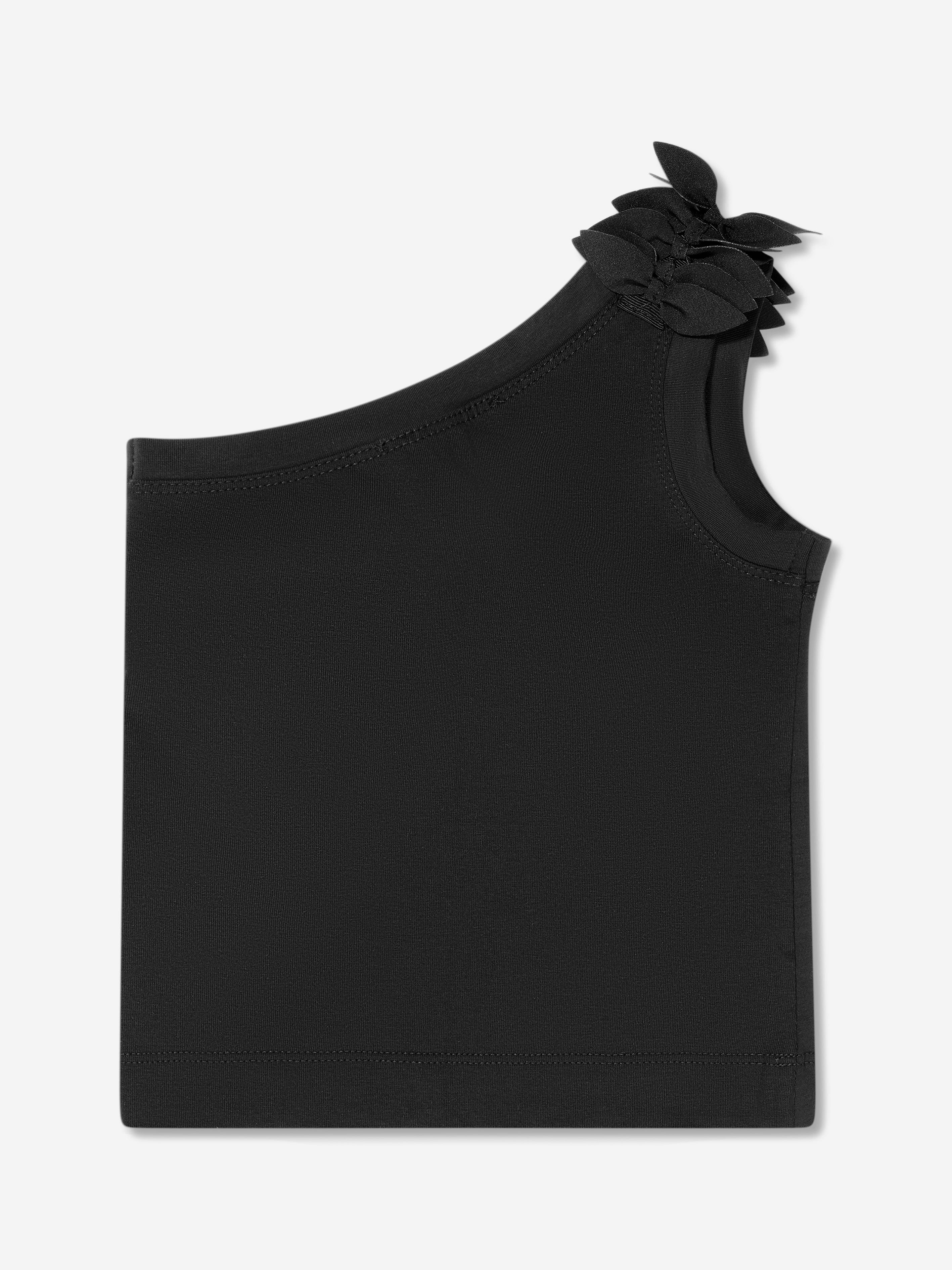 Monnalisa Girls One Shoulder Top in Black