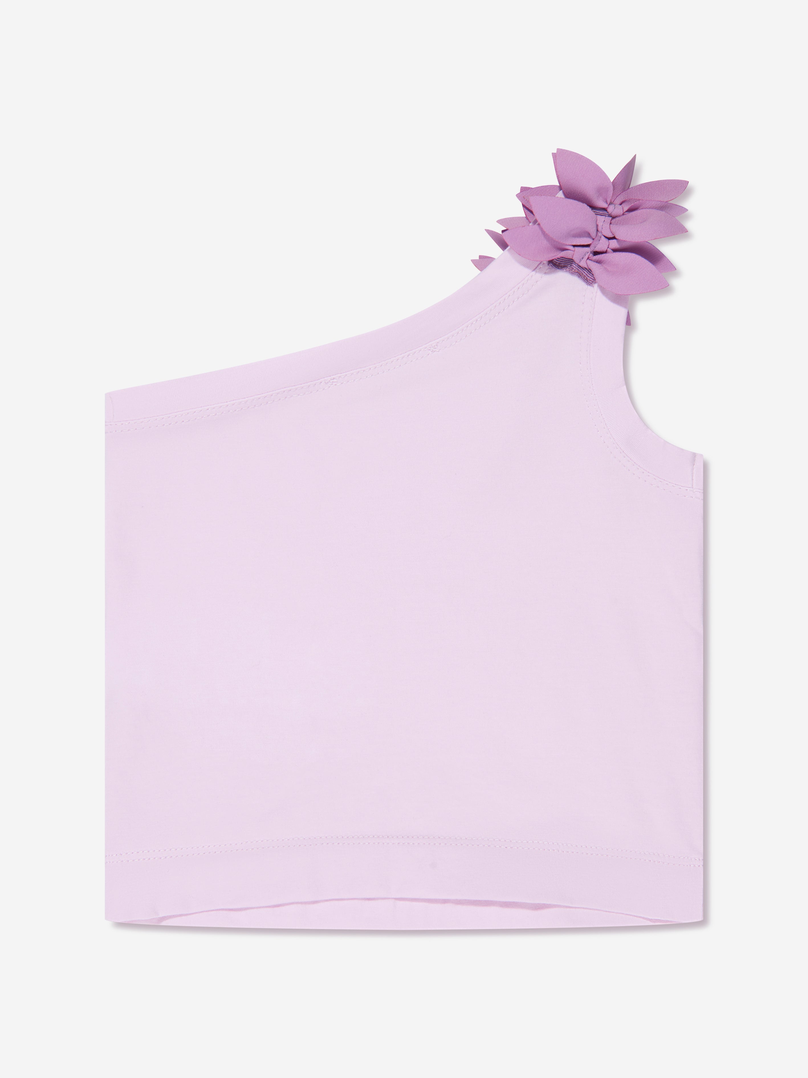 Monnalisa Girls One Shoulder Top in Lilac