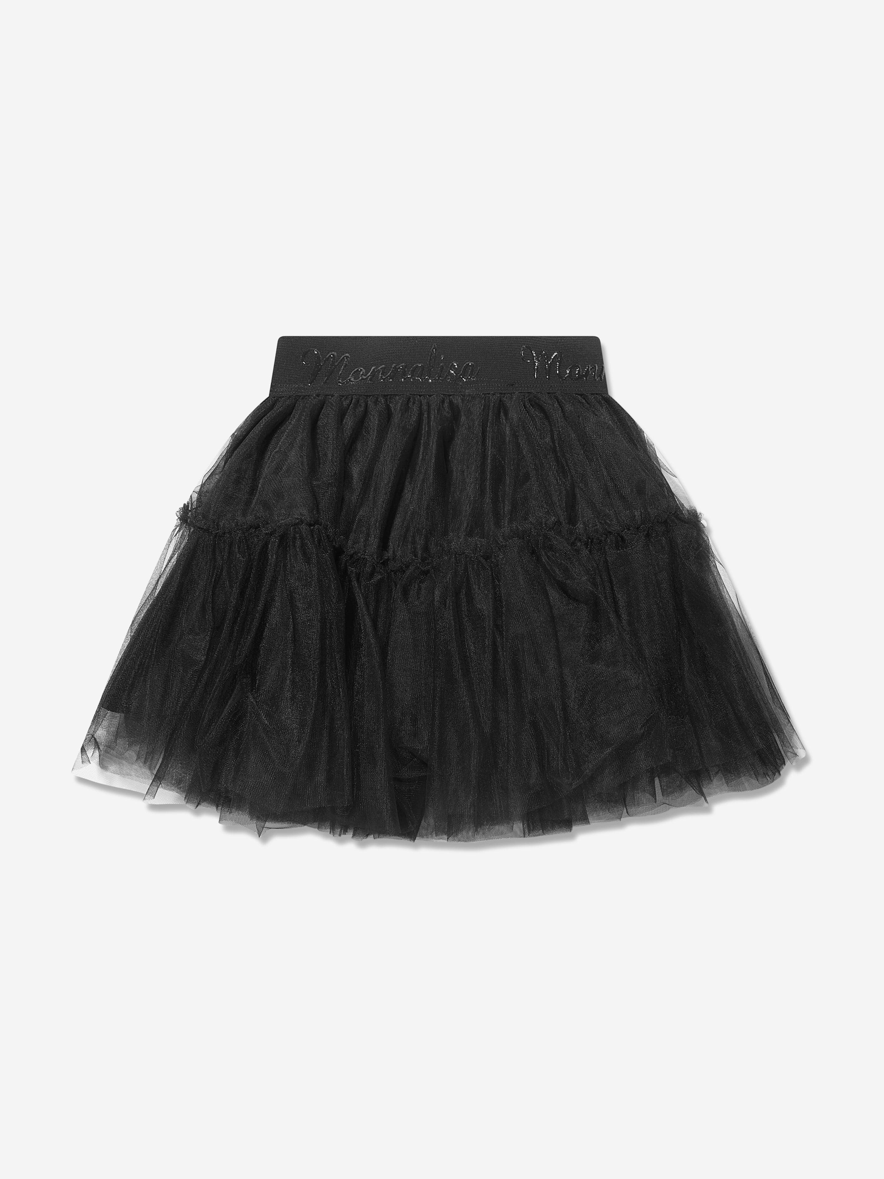 Monnalisa Girls Tulle Skirt in Black