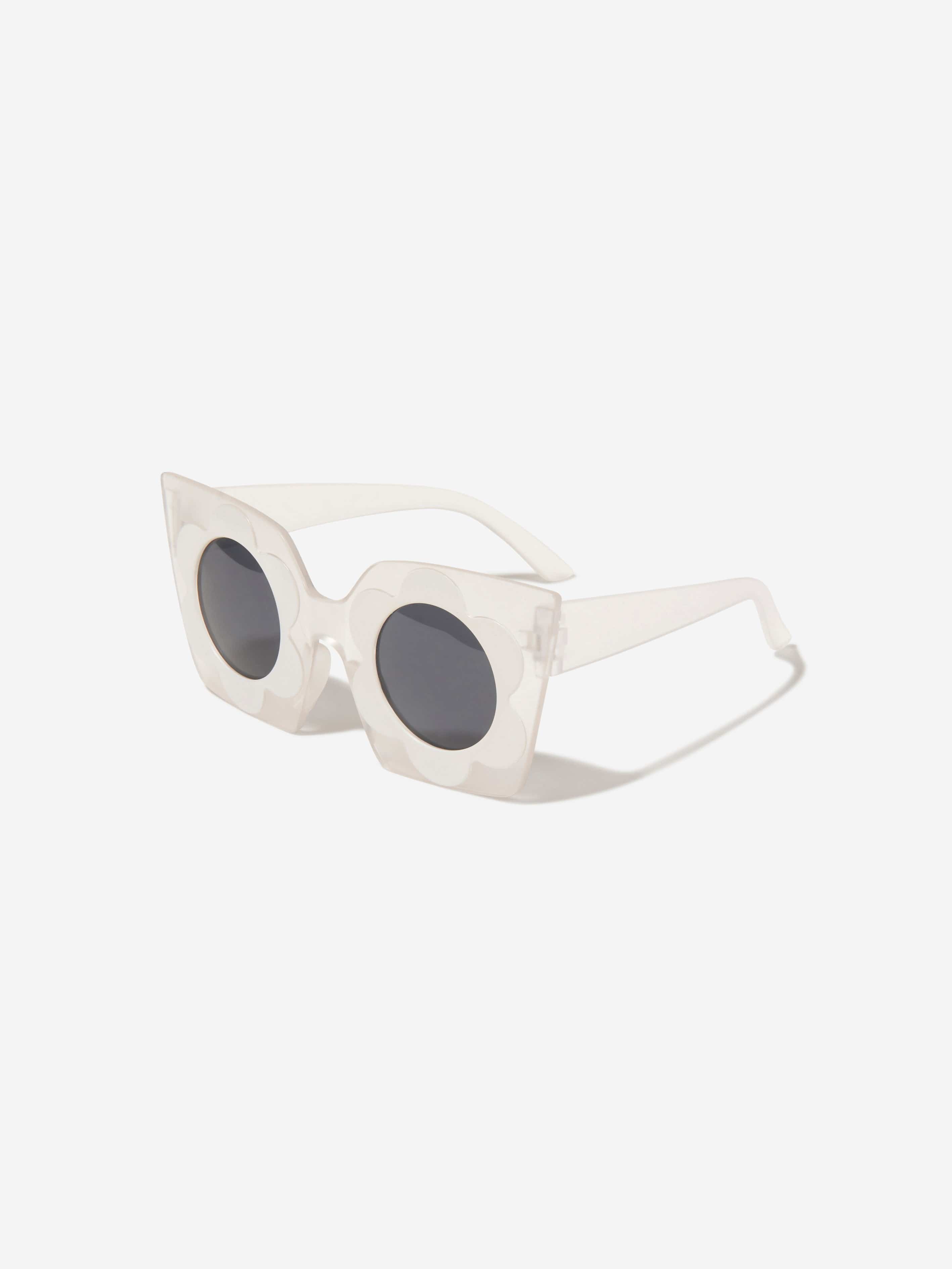 Monnalisa Girls Monogram Sunglasses With Case in White