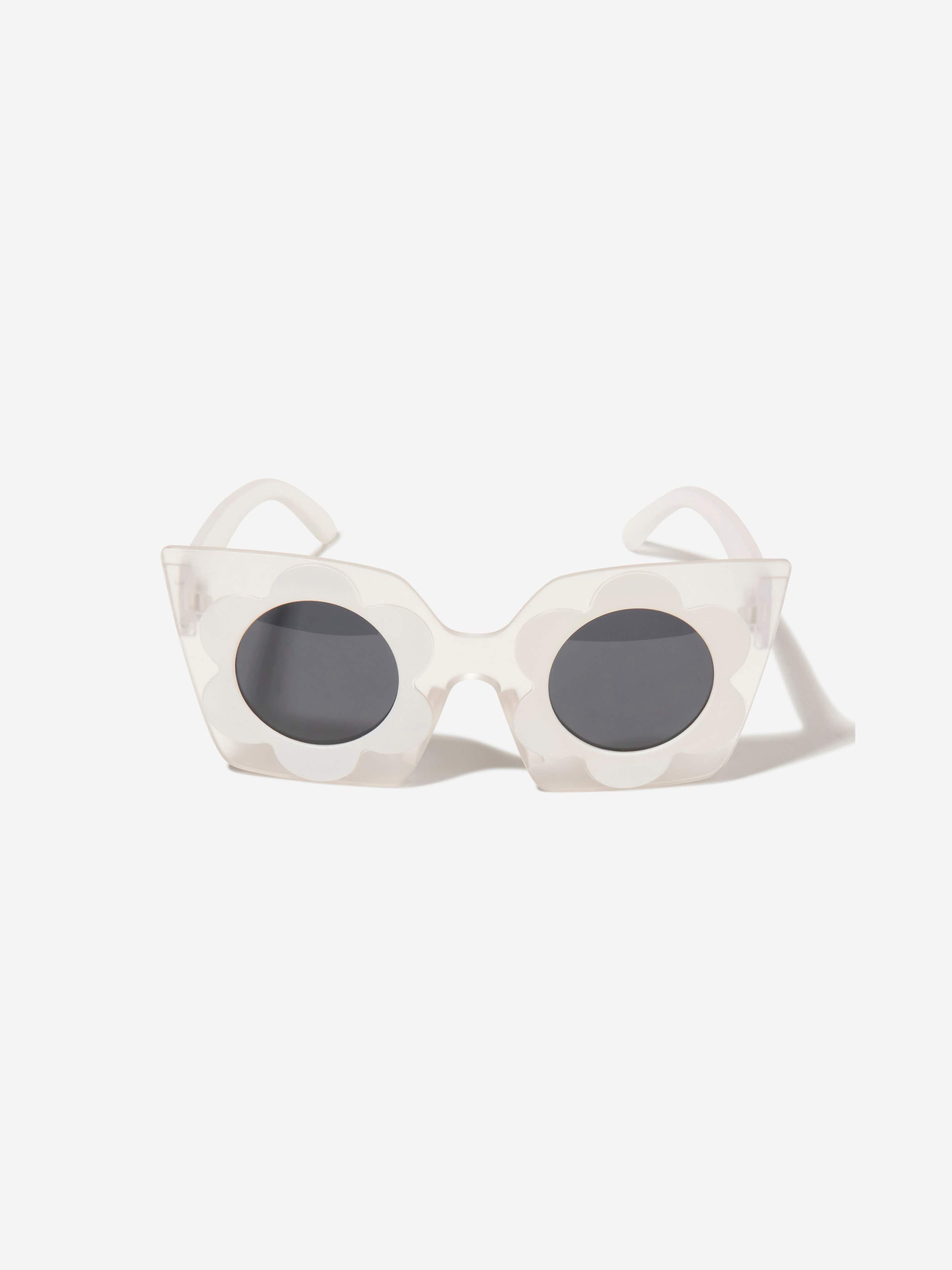 Monnalisa Girls Monogram Sunglasses With Case in White