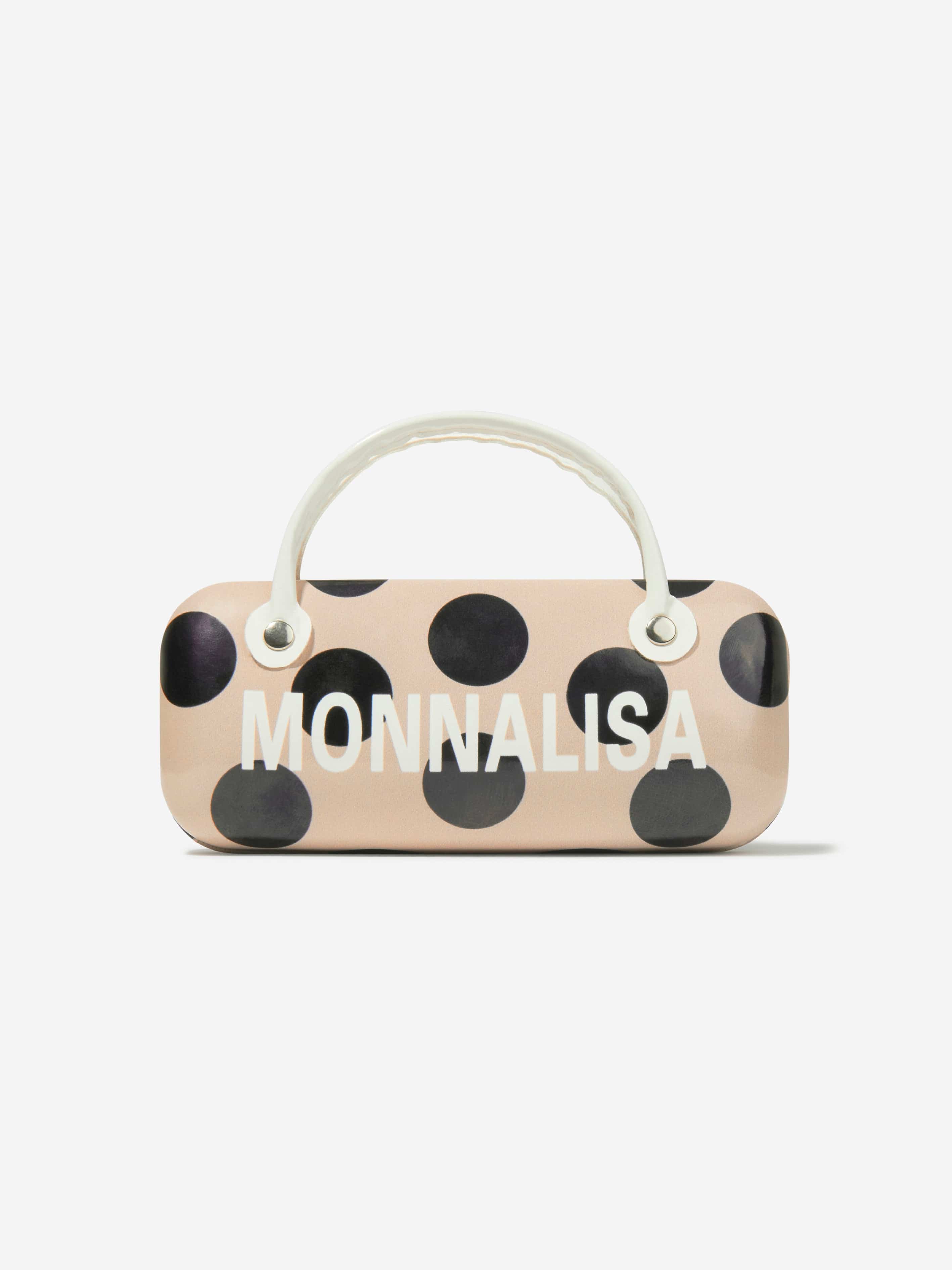 Monnalisa Girls Monogram Sunglasses With Case in White