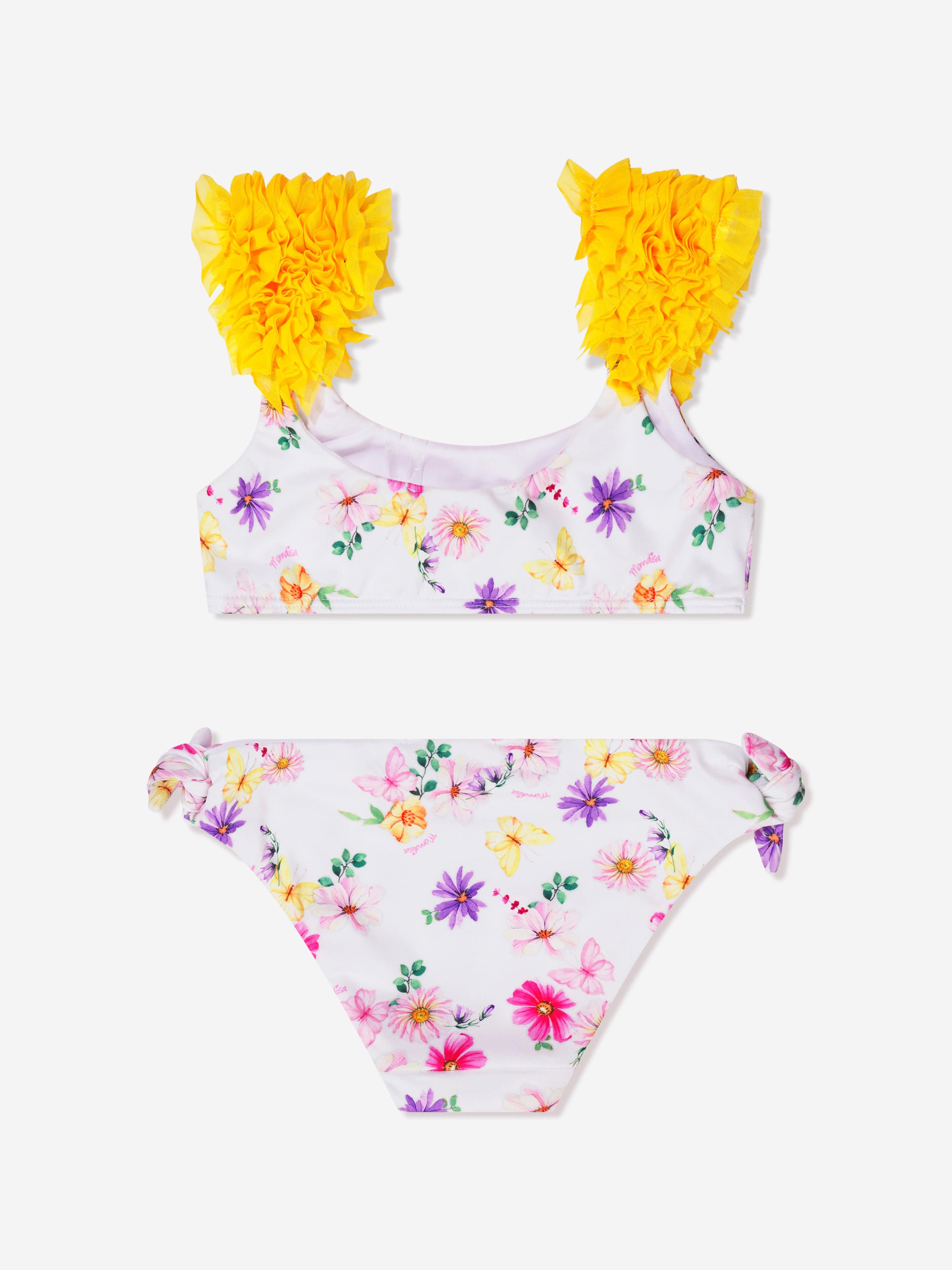 Monnalisa Girls Floral Print Bikini in Multicolour