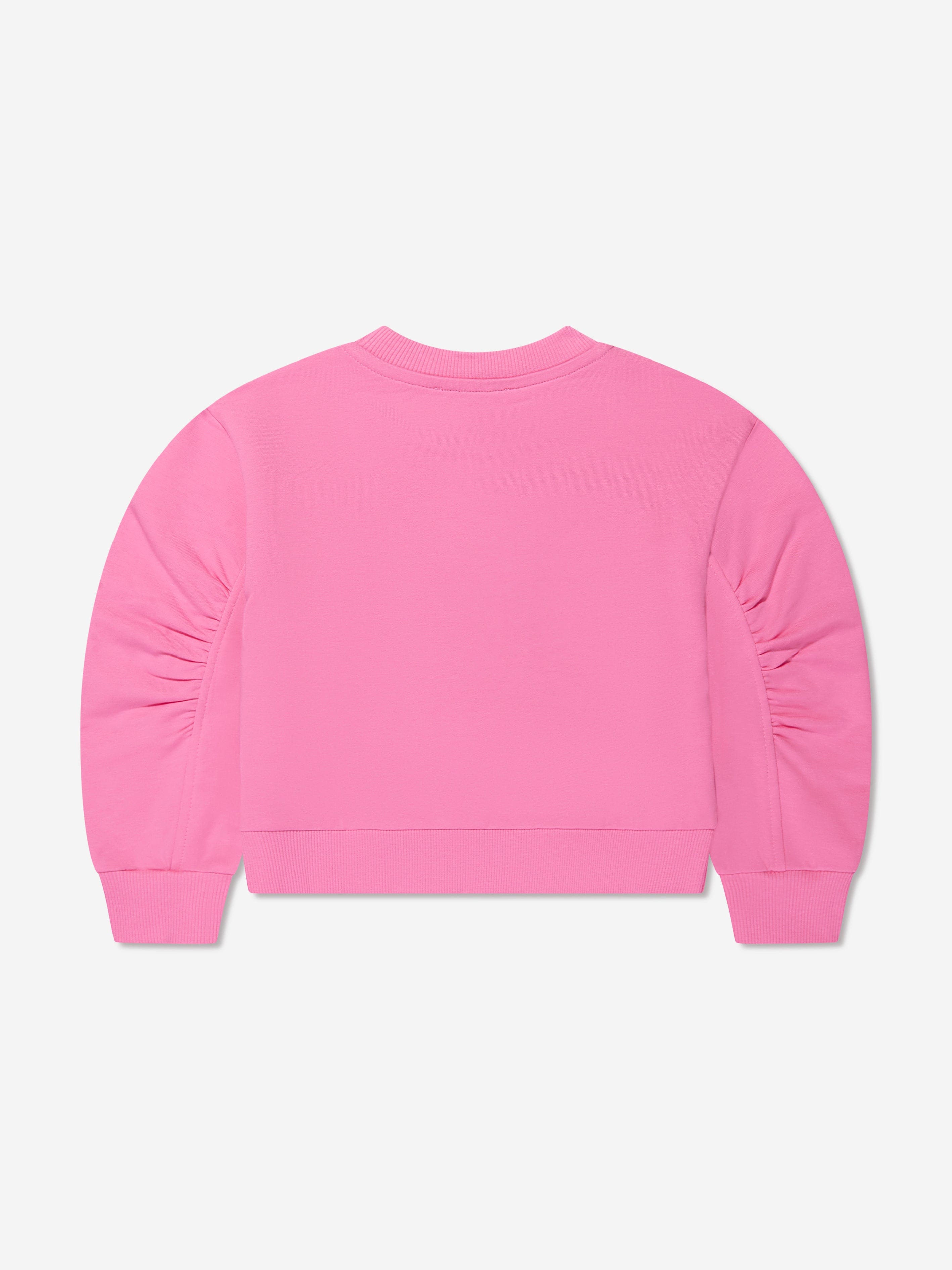 Monnalisa Girls Embroidered 68 Sweatshirt in Pink