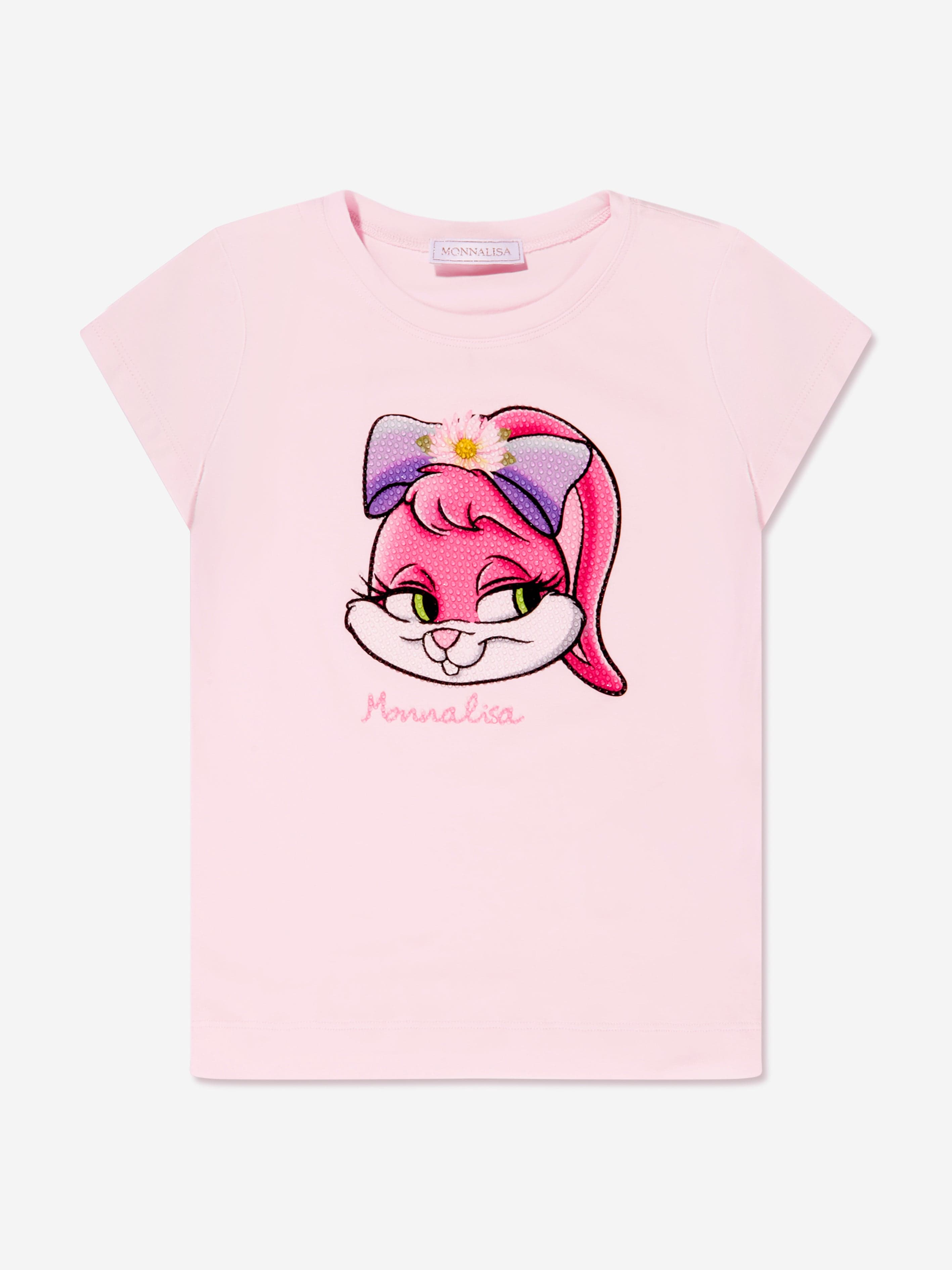 Monnalisa Girls Lola Bunny T-Shirt in Pink