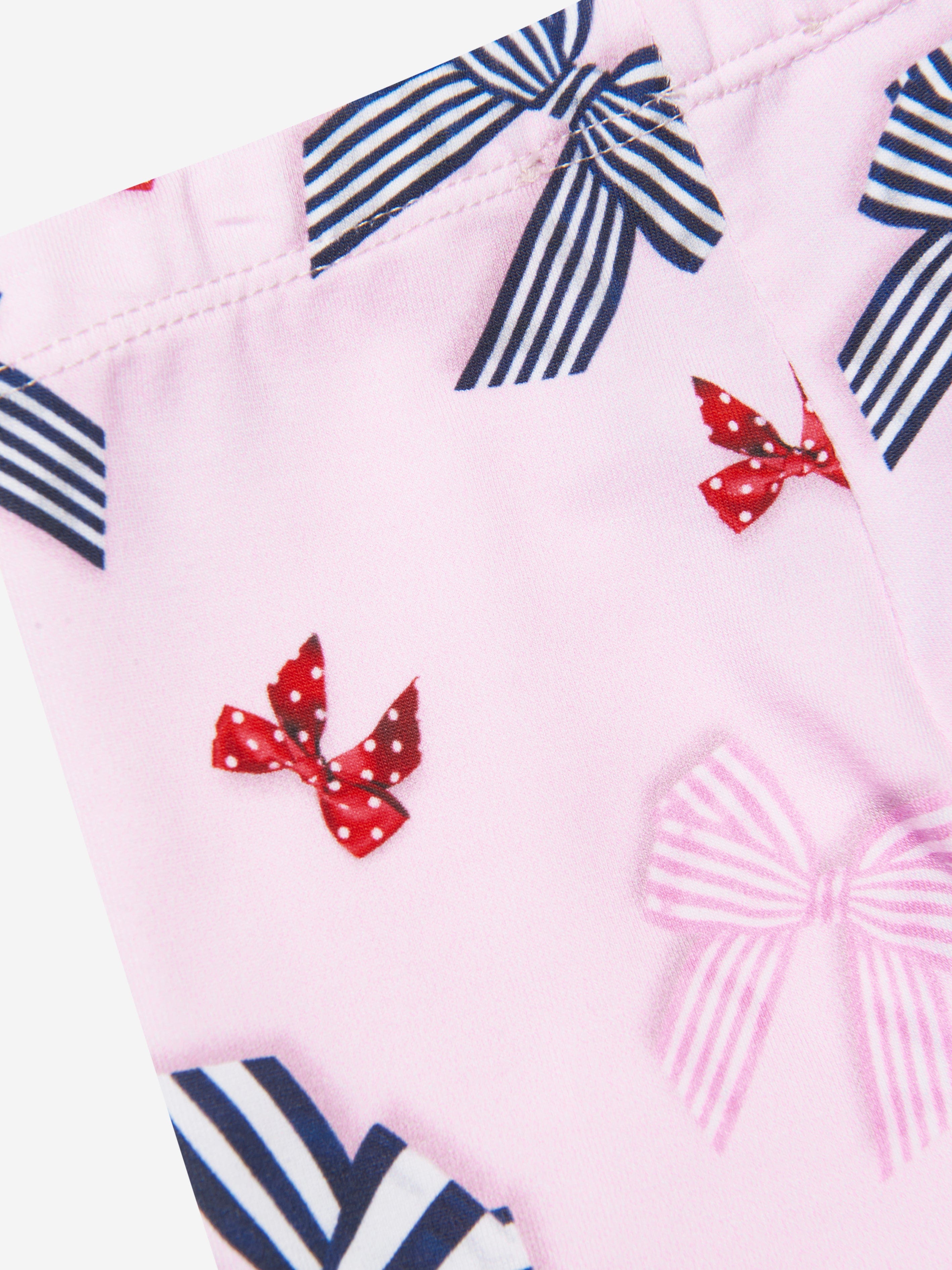 Monnalisa Baby Girls Bow Print Cycling Shorts in Pink