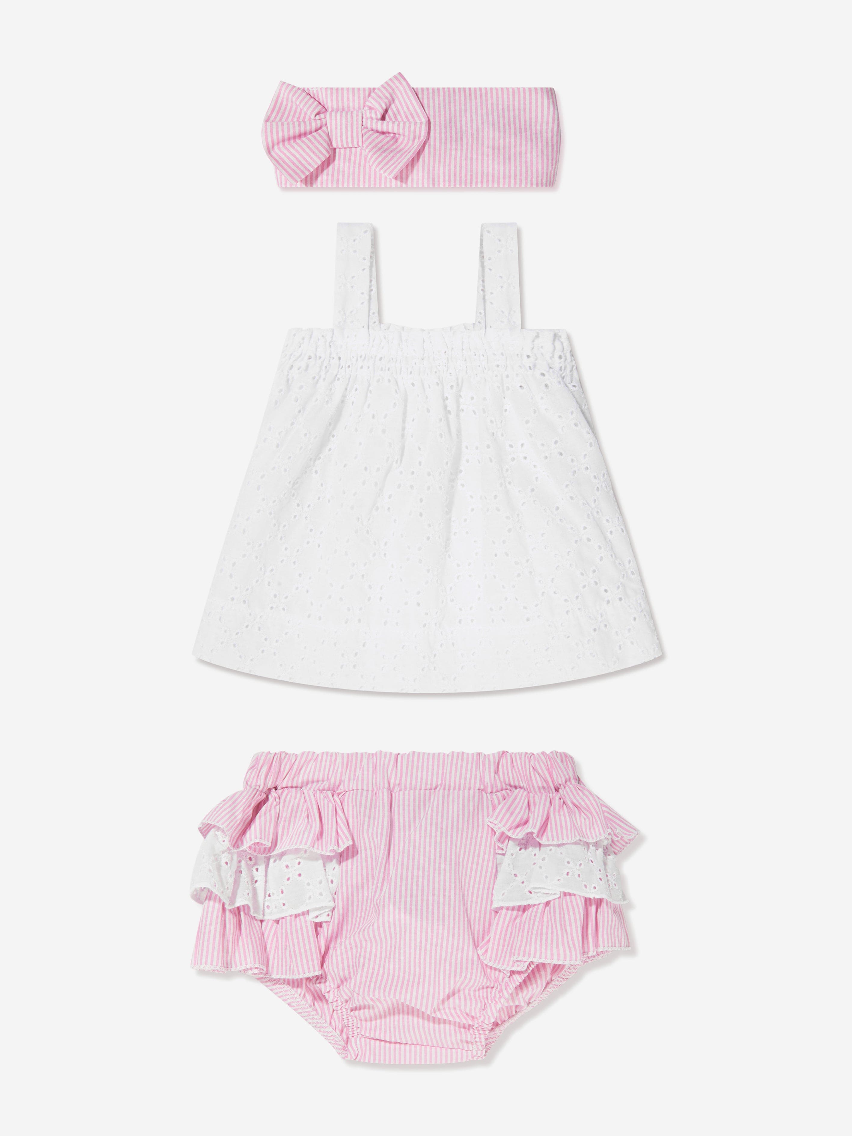 Monnalisa Baby Girls Outfit Set in White