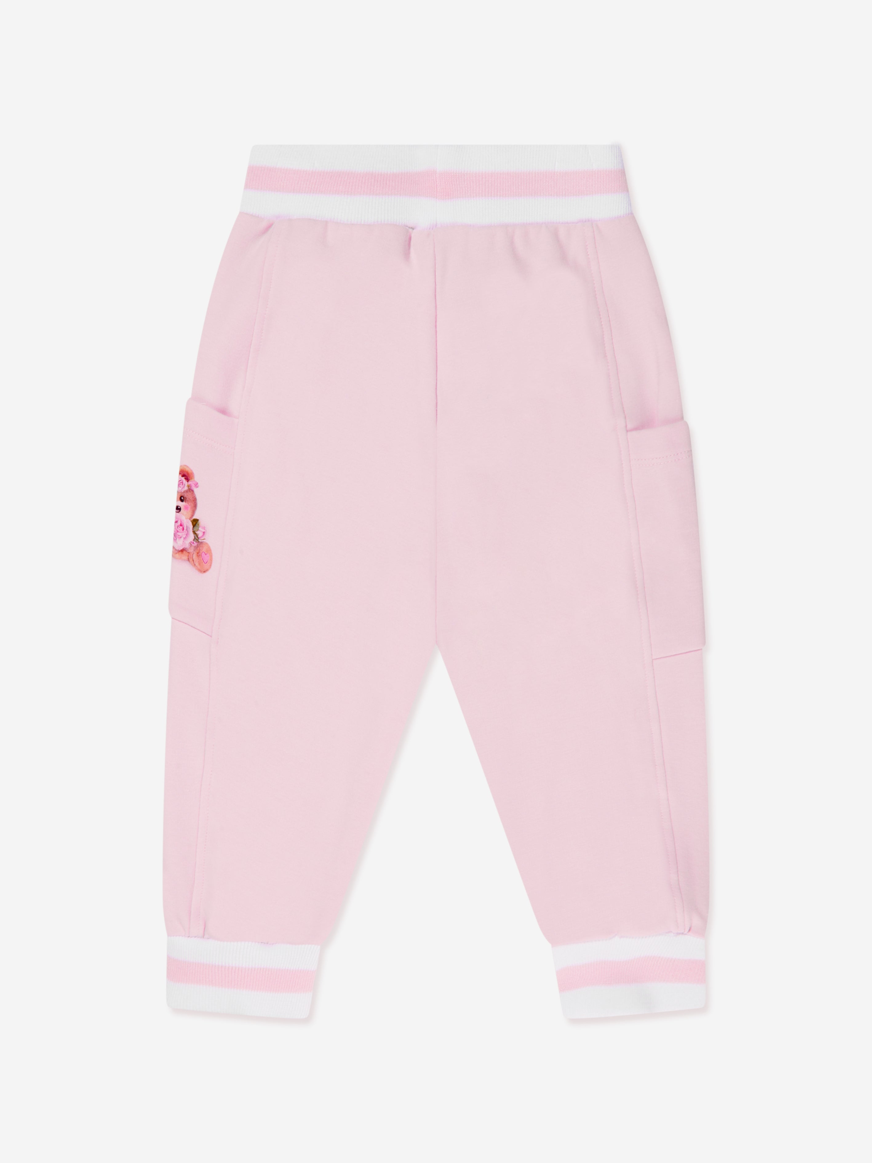 Monnalisa Baby Girls Pocket Joggers in Pink