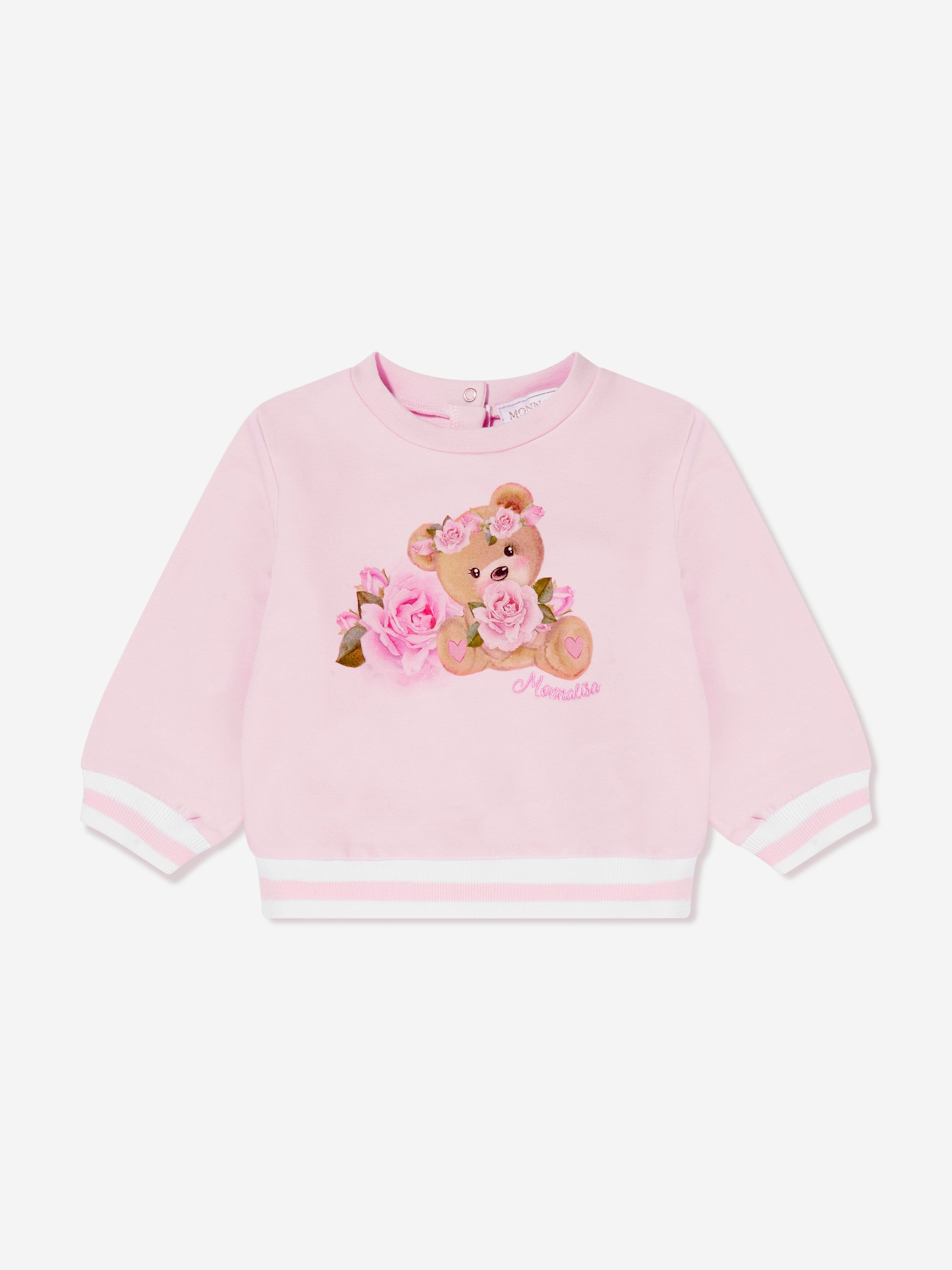 Monnalisa Baby Girls Bear Sweatshirt in Pink