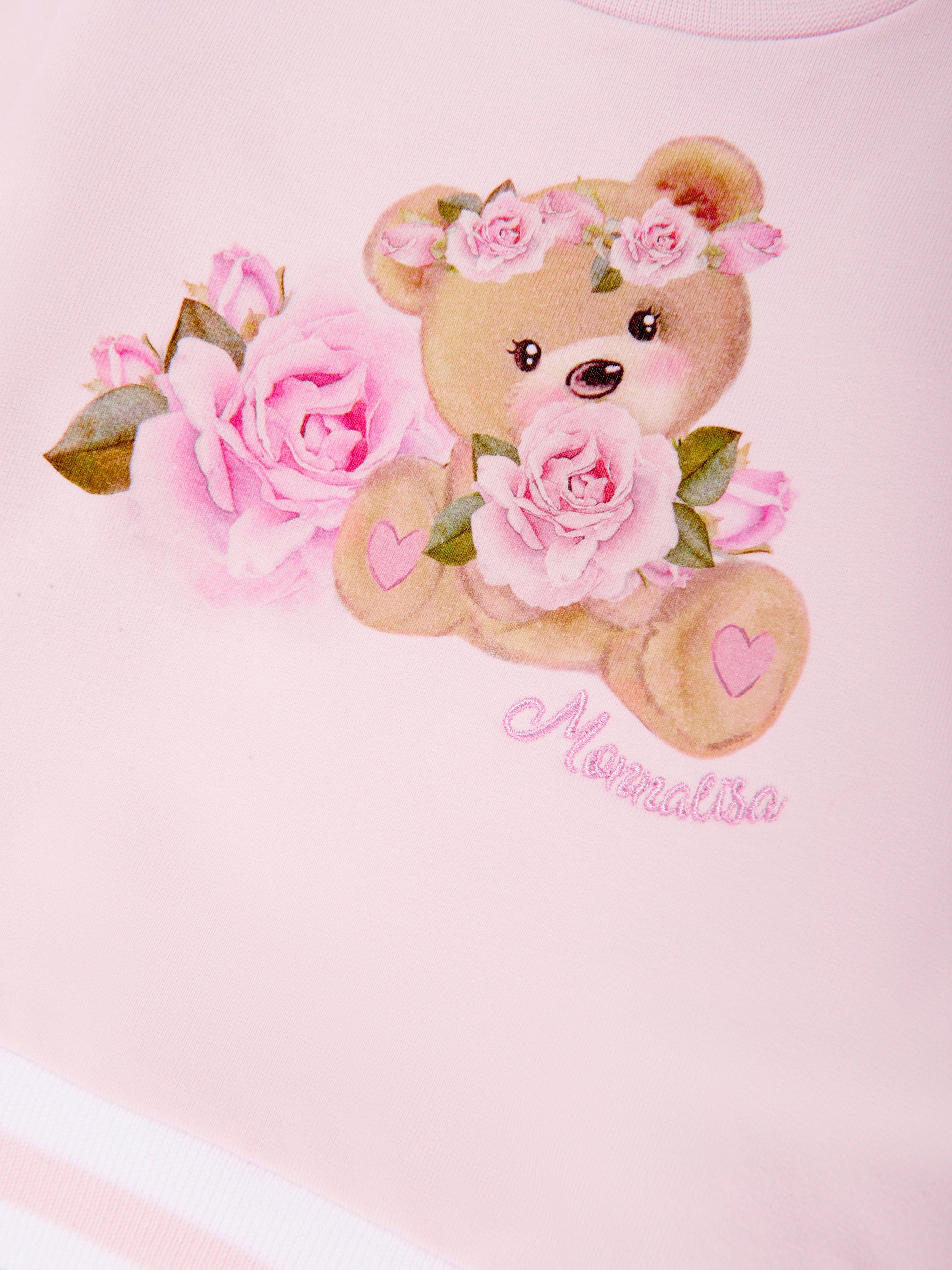 Monnalisa Baby Girls Bear Sweatshirt in Pink