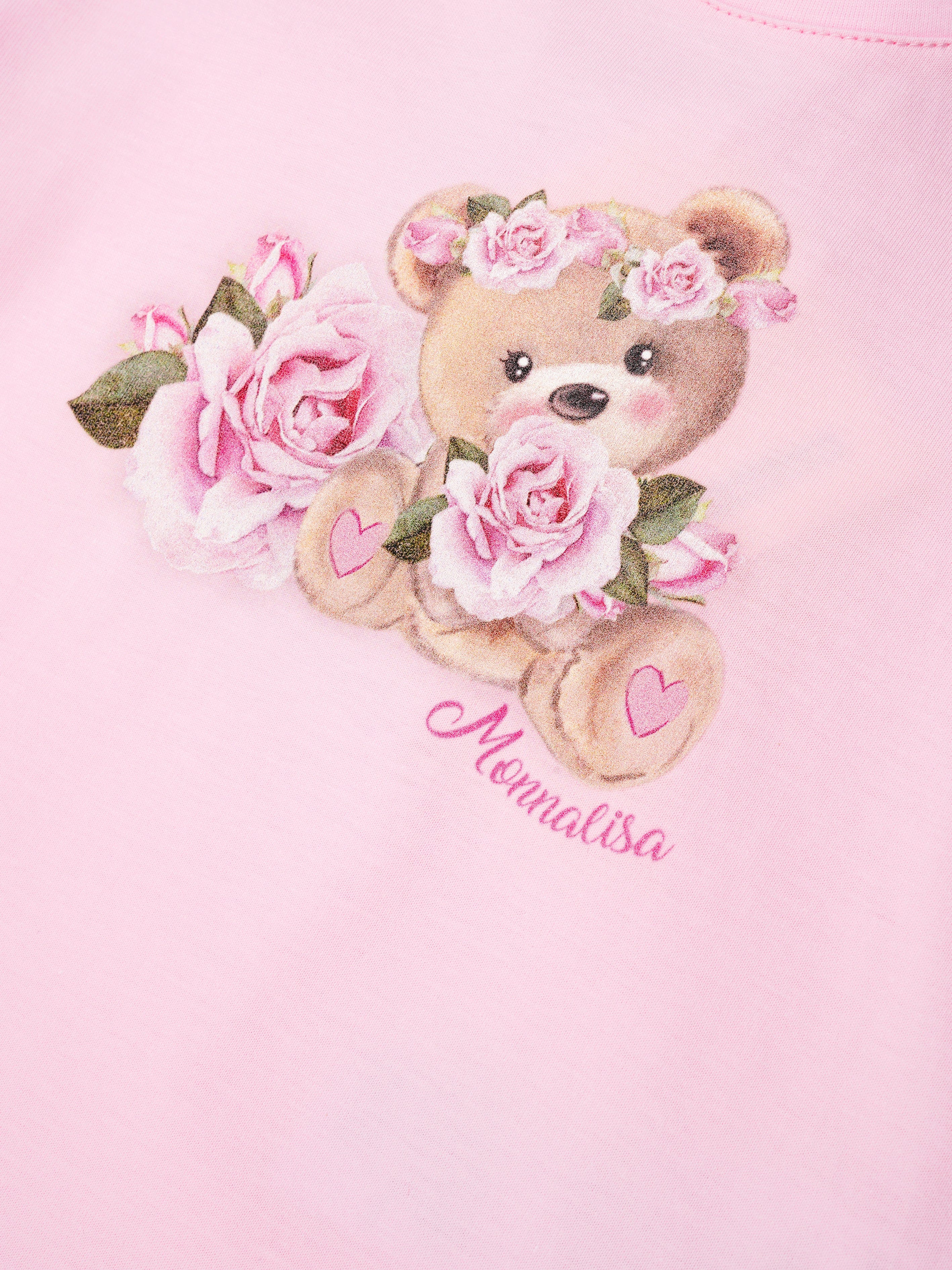 Monnalisa Baby Girls Bear T-Shirt in Pink