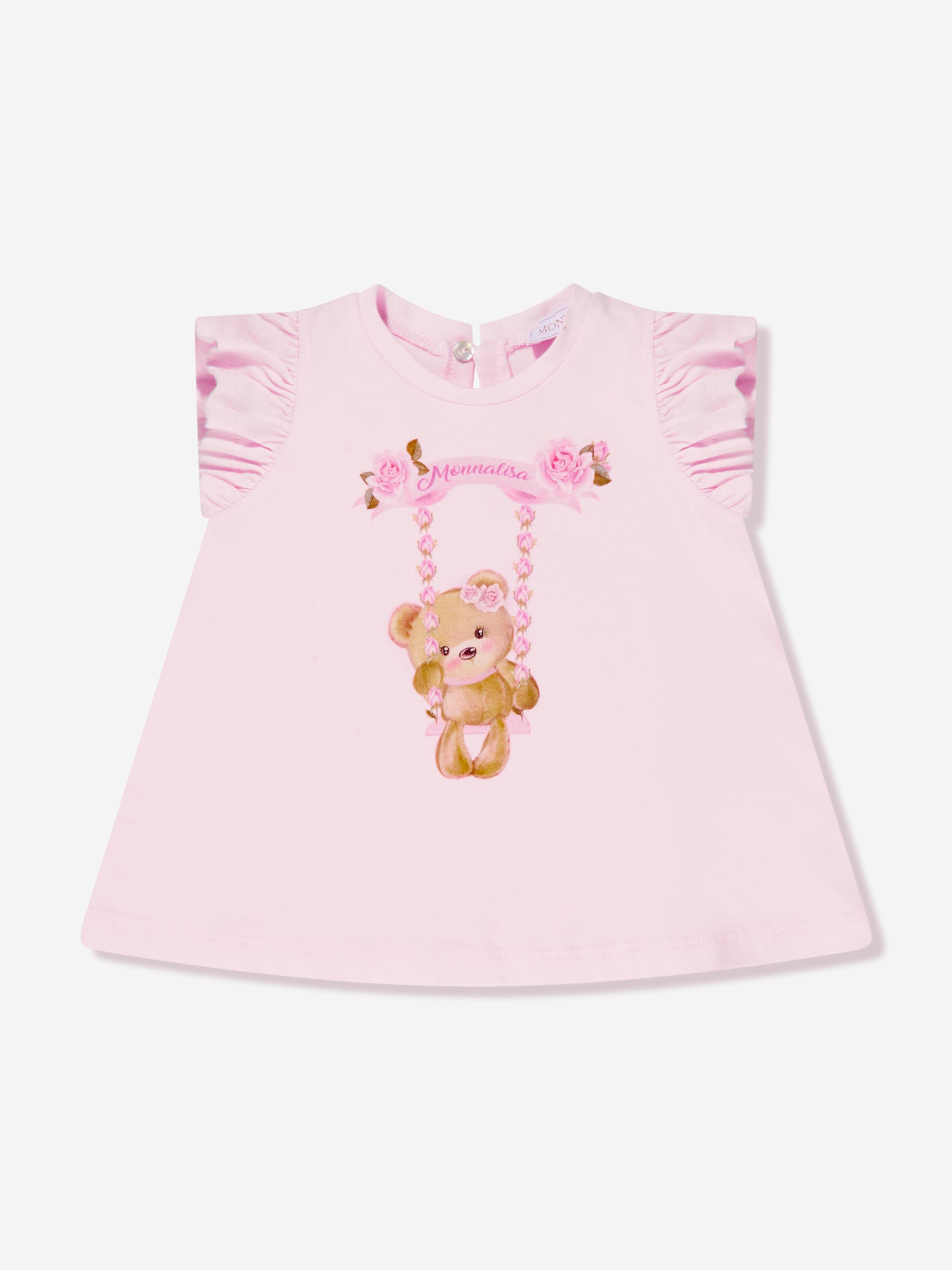 Monnalisa Baby Girls Bear Maxi T-Shirt in Pink