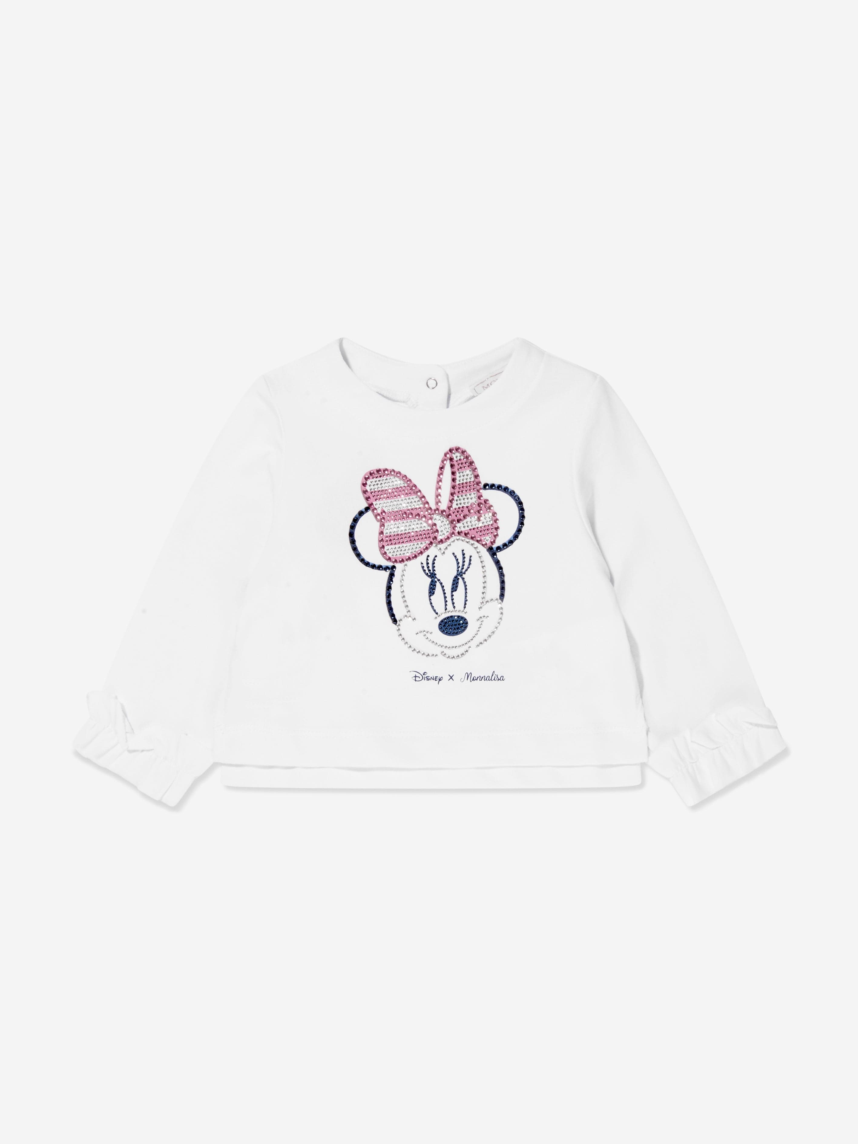 Monnalisa Baby Girls Minnie Mouse Sweatshirt in White