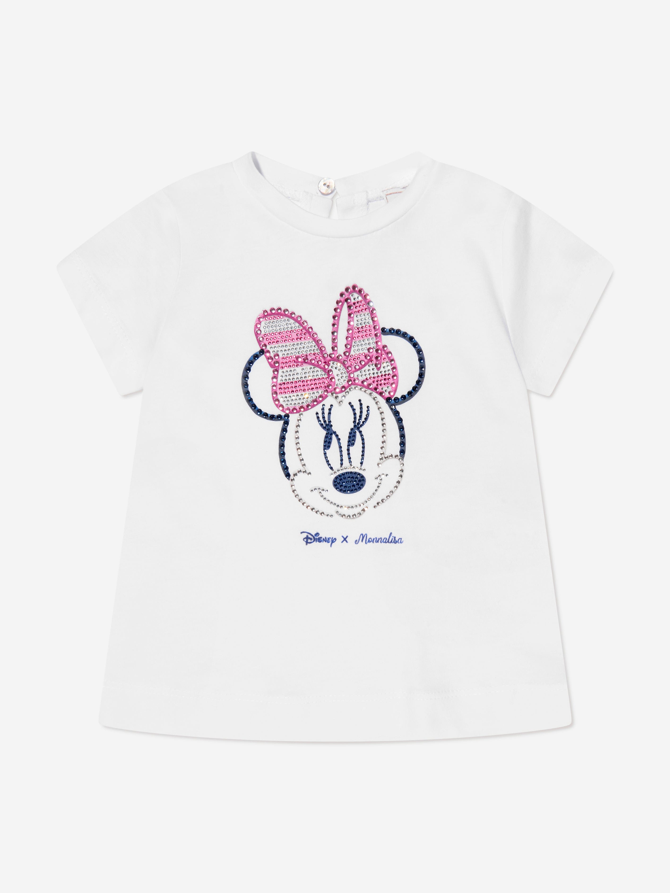 Monnalisa Baby Girls Minnie Mouse T-Shirt in White